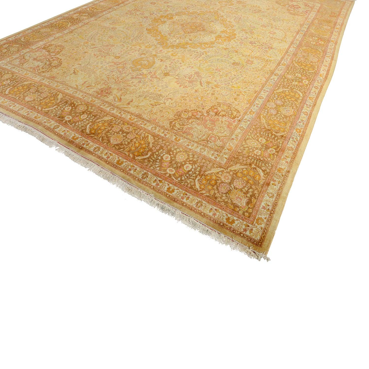 Annodato a mano Tappeto persiano Tabriz vintage - Dimensioni: 12'8 X 10' in vendita
