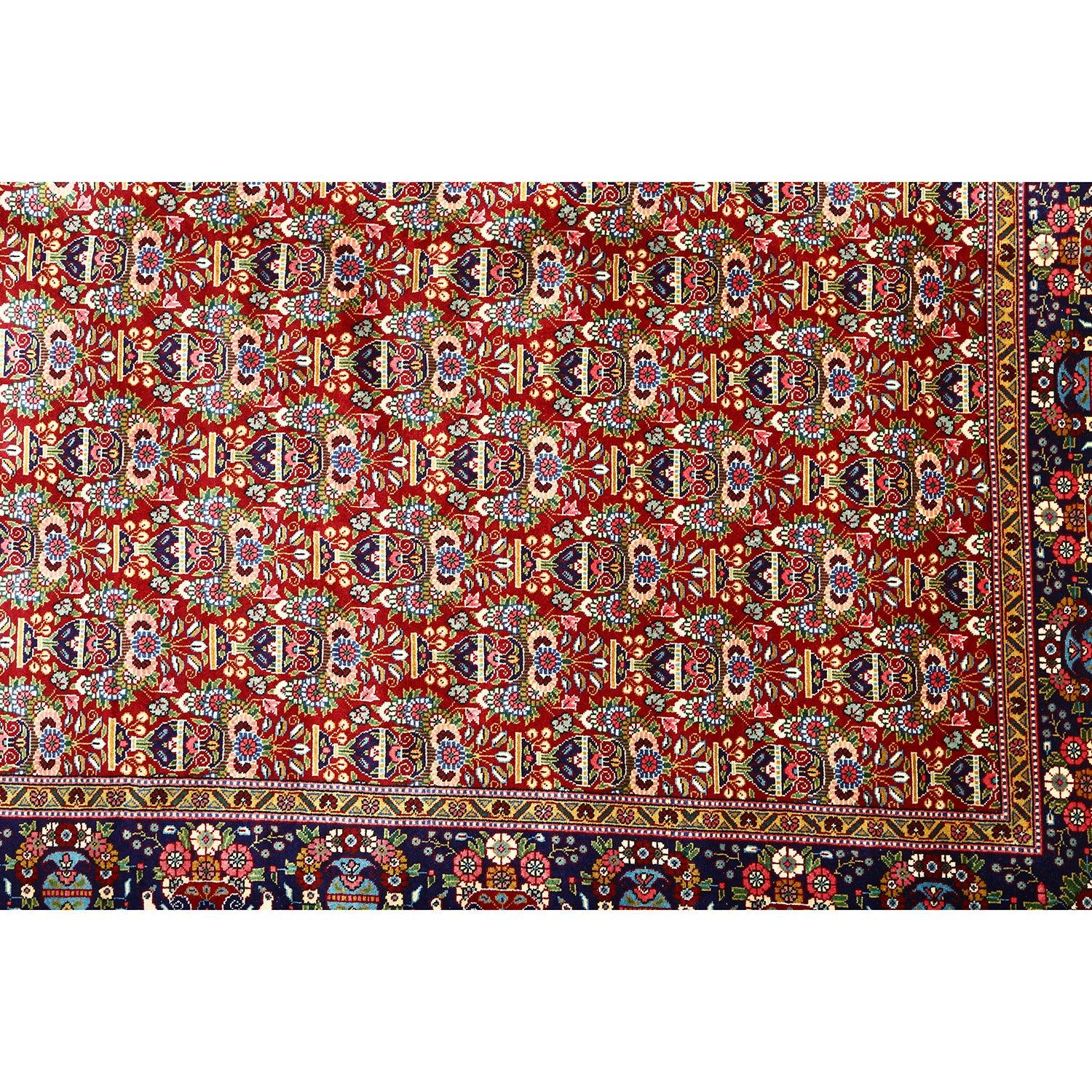 Annodato a mano Tappeto persiano Tabriz vintage - Dimensioni: 13' X 9'10 in vendita