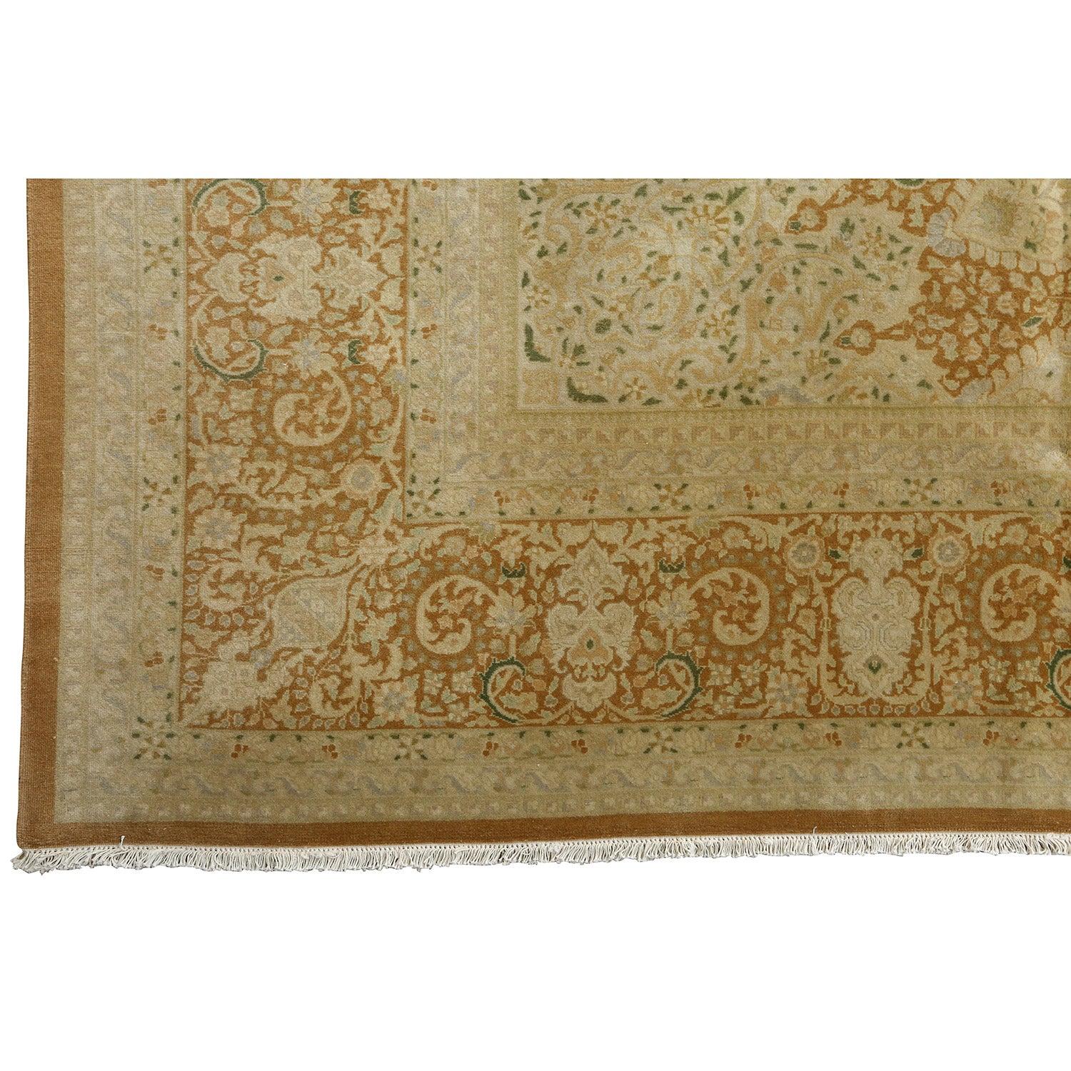 Annodato a mano Tappeto persiano Tabriz vintage - Dimensioni: 13' X 9'11 in vendita