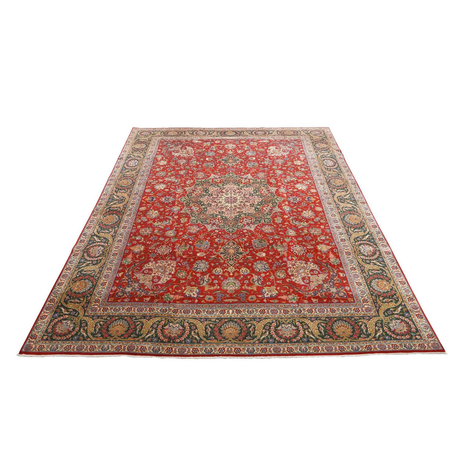 Persiano Tappeto persiano Tabriz vintage - Dimensioni: 13'1 X 10' in vendita