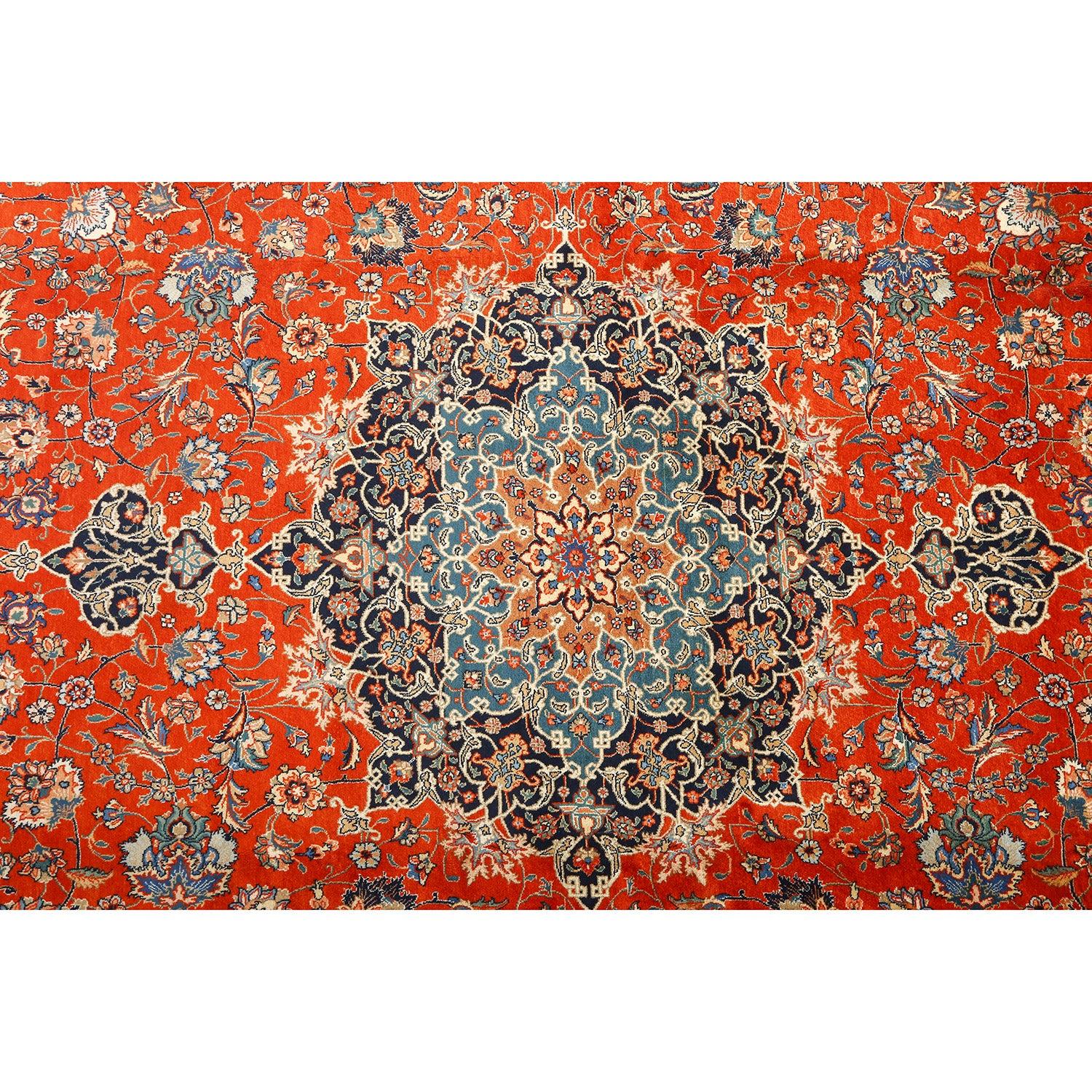 Annodato a mano Tappeto persiano Tabriz vintage - Dimensioni: 13'2 X 9'10 in vendita