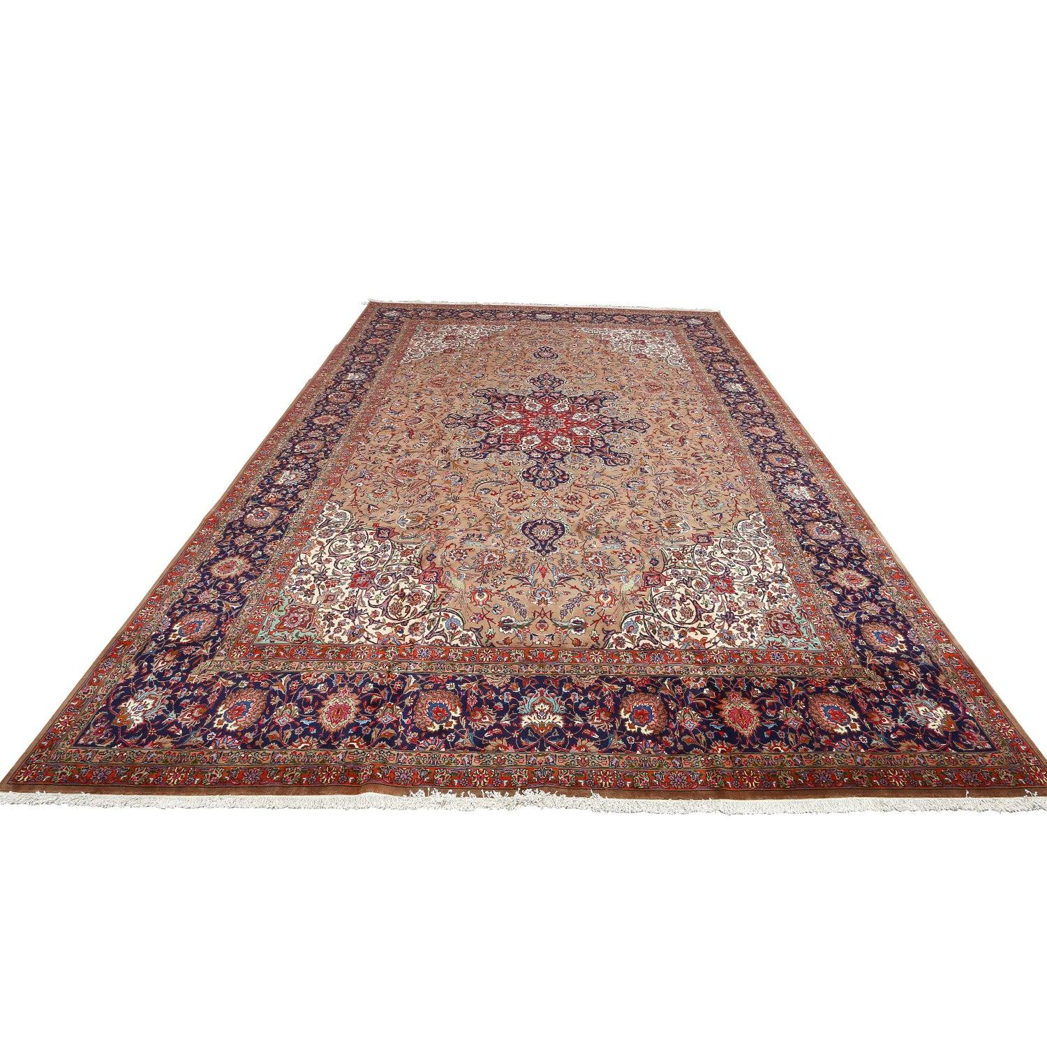 Persiano Tappeto persiano Tabriz vintage - Dimensioni: 16' X 11'3 in vendita