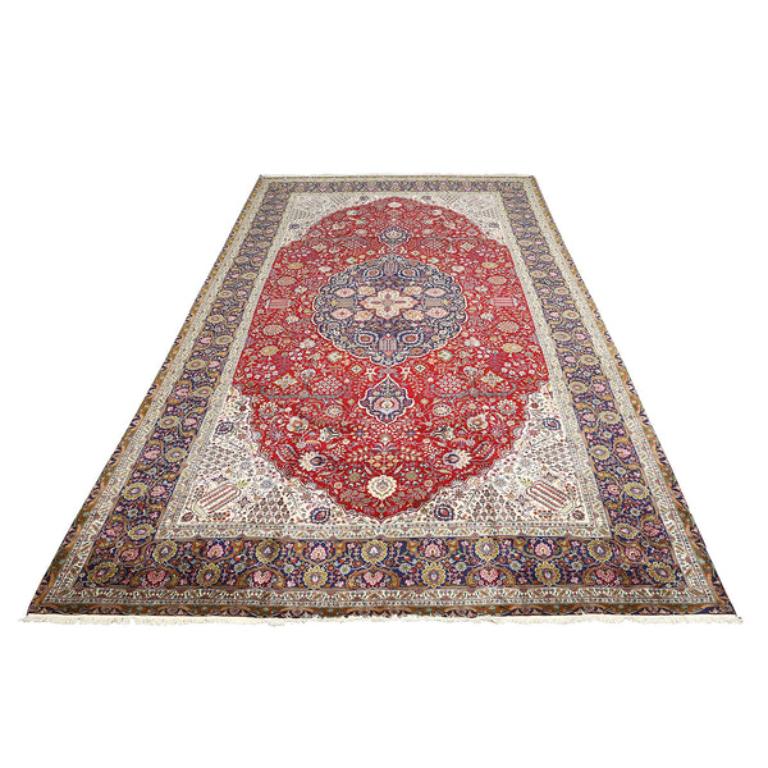 Persiano Tappeto persiano Tabriz vintage - Dimensioni: 16'10 X 9'9 in vendita