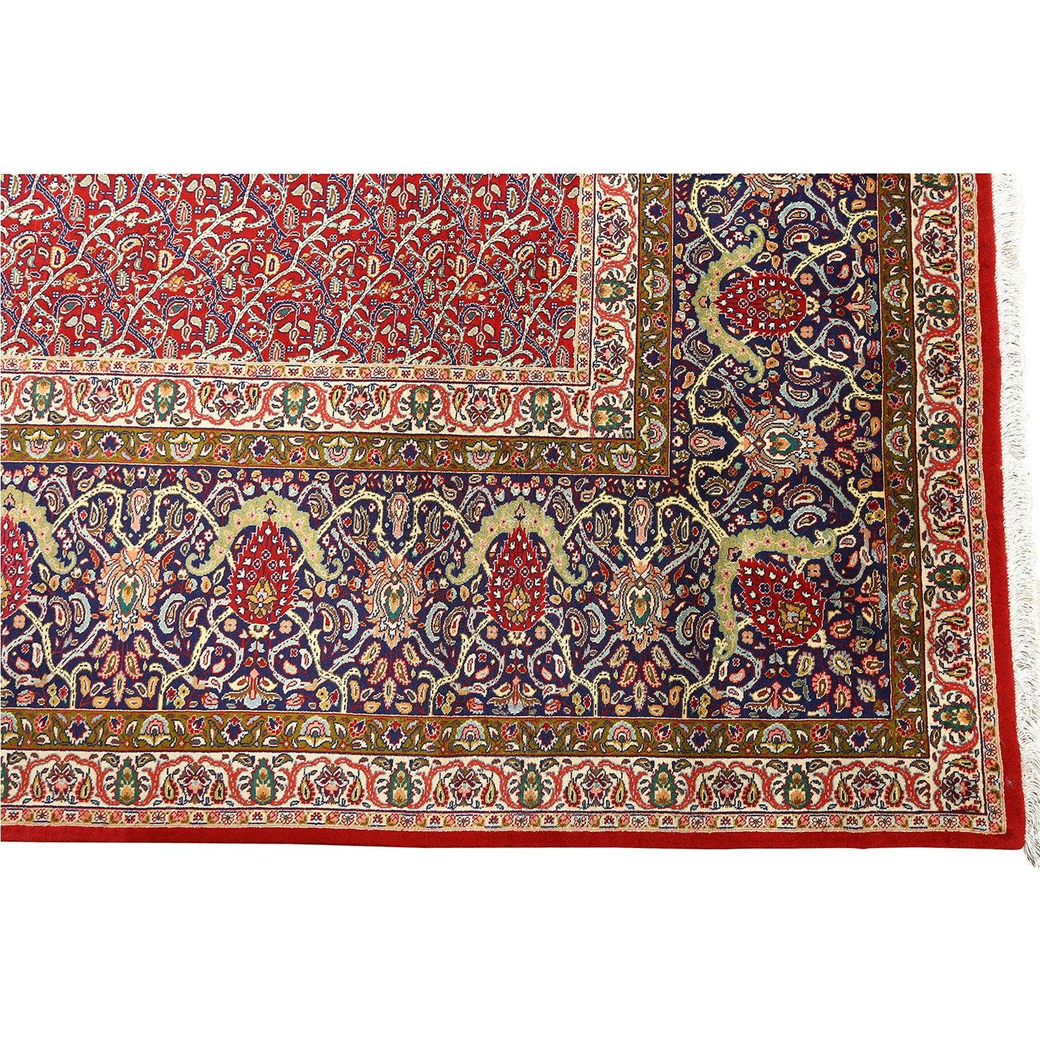 Annodato a mano Tappeto persiano Tabriz vintage - Dimensioni: 16'7 X 12'3 in vendita