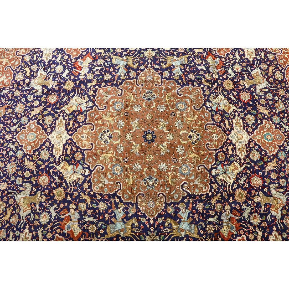 Annodato a mano Tappeto persiano Tabriz vintage - Dimensioni: 17'10 X 11'7 in vendita