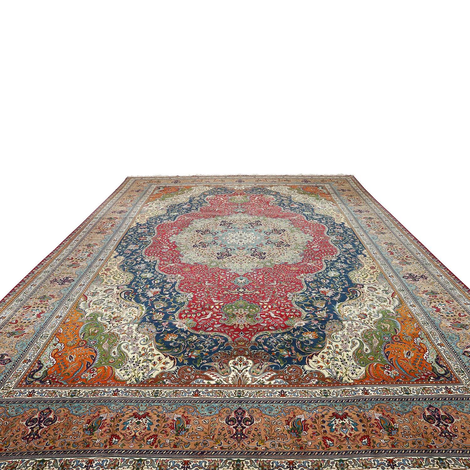 Persiano Tappeto persiano Tabriz vintage - Dimensioni: 19'10 X 13'7 in vendita