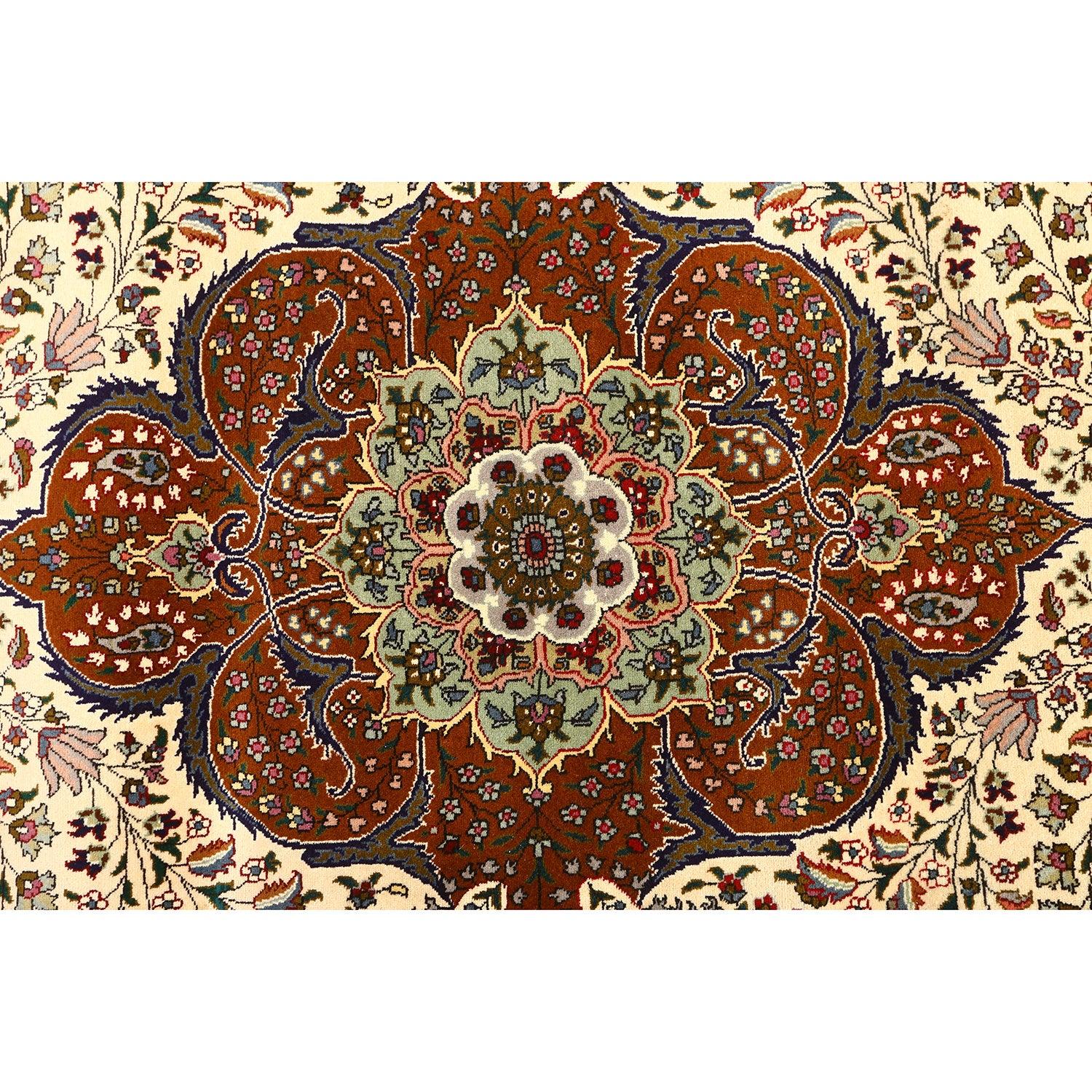 Annodato a mano Tappeto persiano Tabriz vintage - Dimensioni: 9'10 X 6'9 in vendita