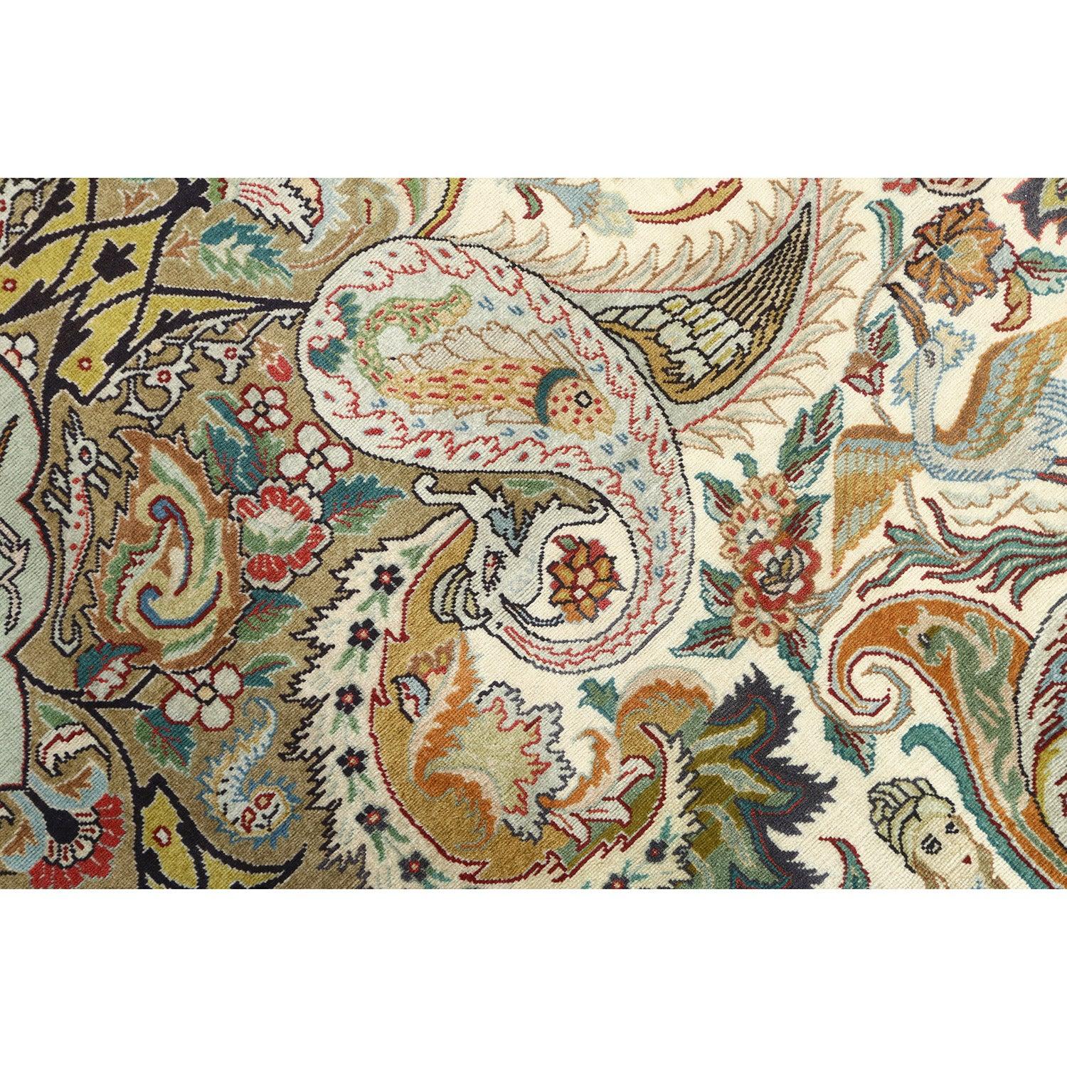 Annodato a mano Tappeto persiano Tabriz vintage - Dimensioni: 9'10x6'7 in vendita