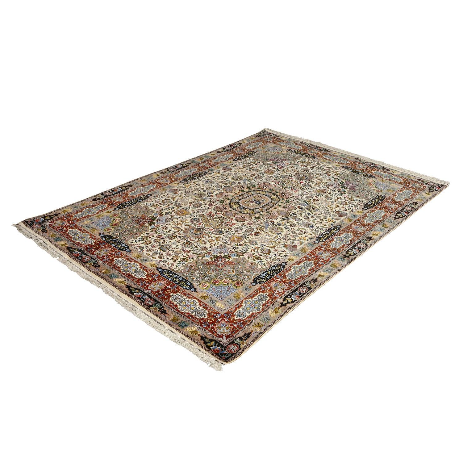 Persiano Tappeto persiano Tabriz vintage - Dimensioni: 9'4 X 6'6 in vendita