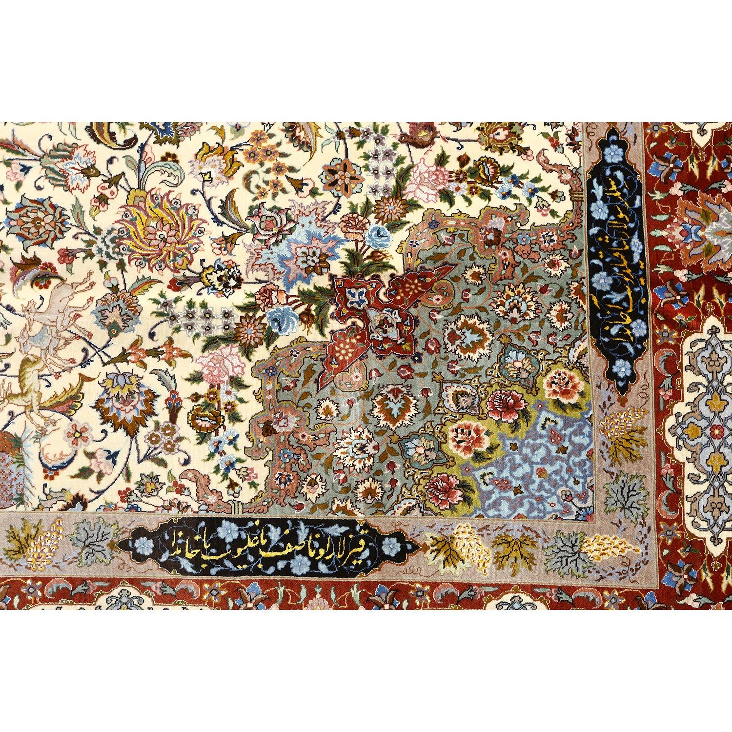 Annodato a mano Tappeto persiano Tabriz vintage - Dimensioni: 9'4 X 6'6 in vendita