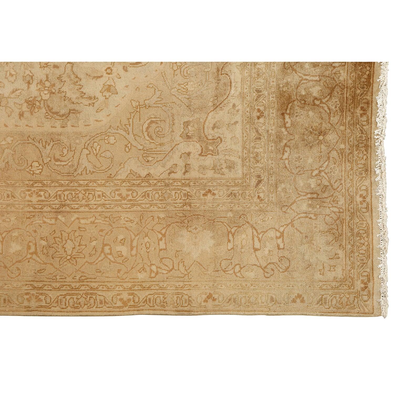 Annodato a mano Tappeto persiano Tabriz vintage - Misure: 9'6x6'4 in vendita