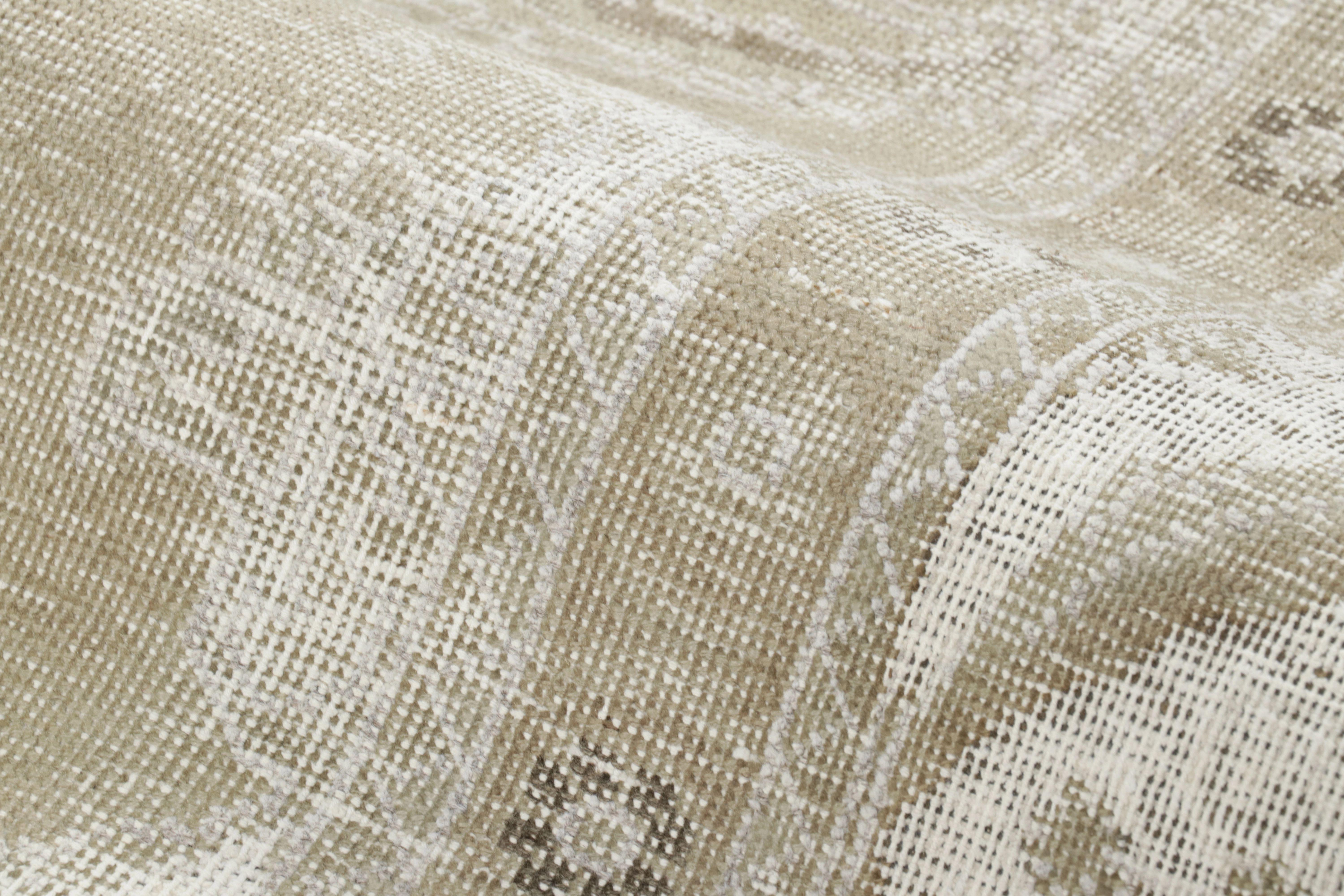 Fin du 20e siècle Tapis persan vintage Tabriz, médaillon tonal en crème et taupe - Rug & Kilim en vente