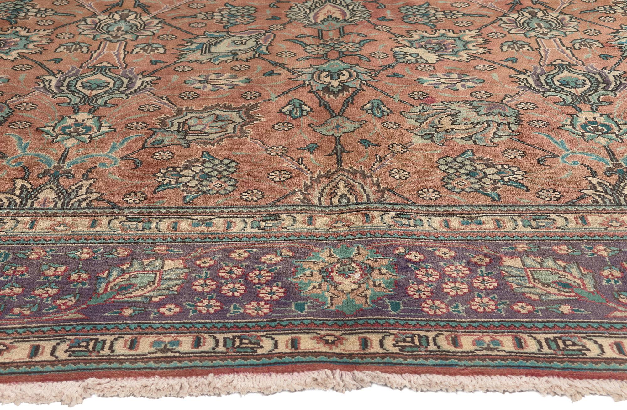 Annodato a mano Tappeto persiano Tabriz del 1960 in vendita