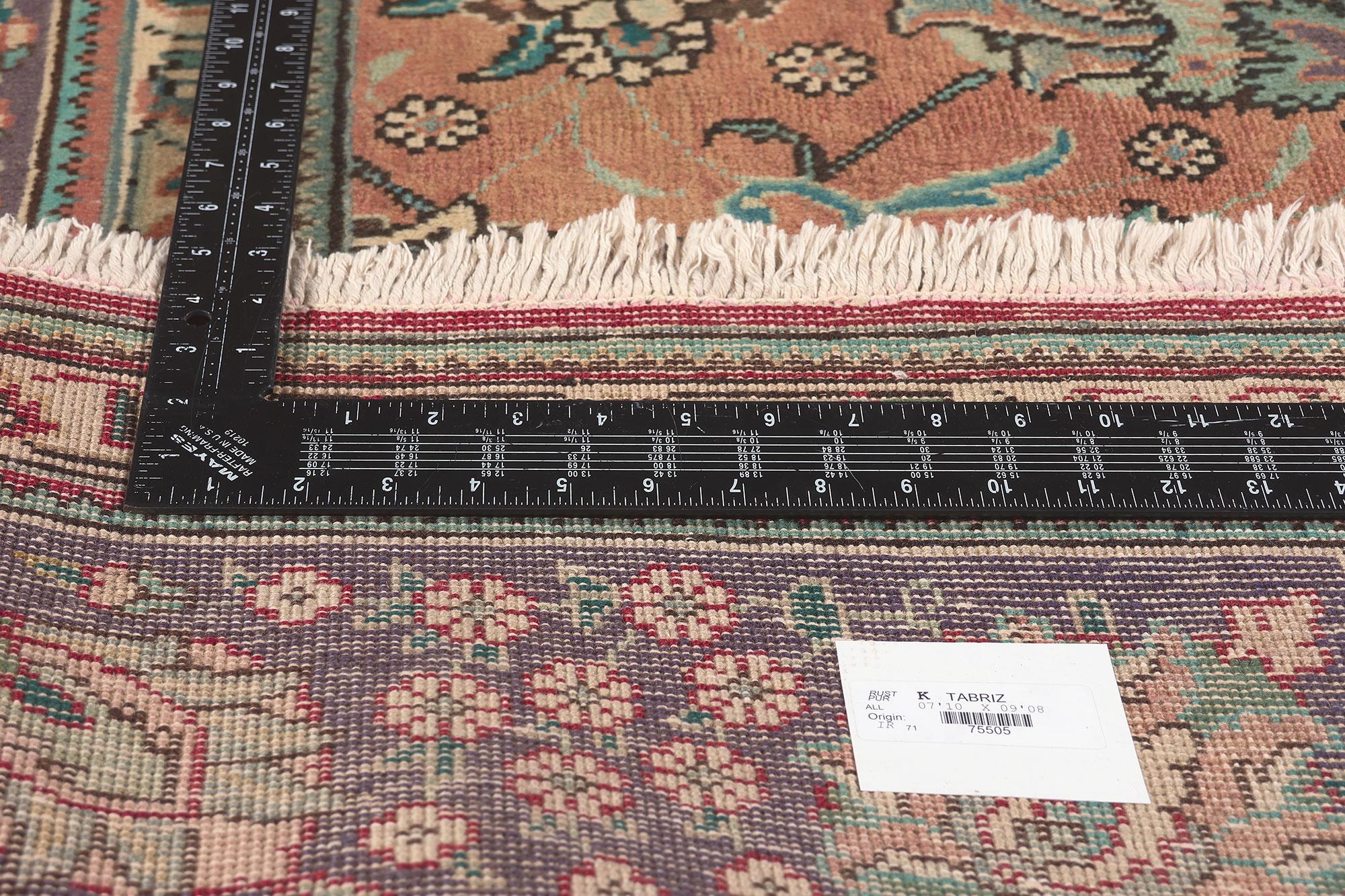 Wool Vintage Persian Tabriz Rug, Traditional Sensibility Meets Nostalgic Charm For Sale