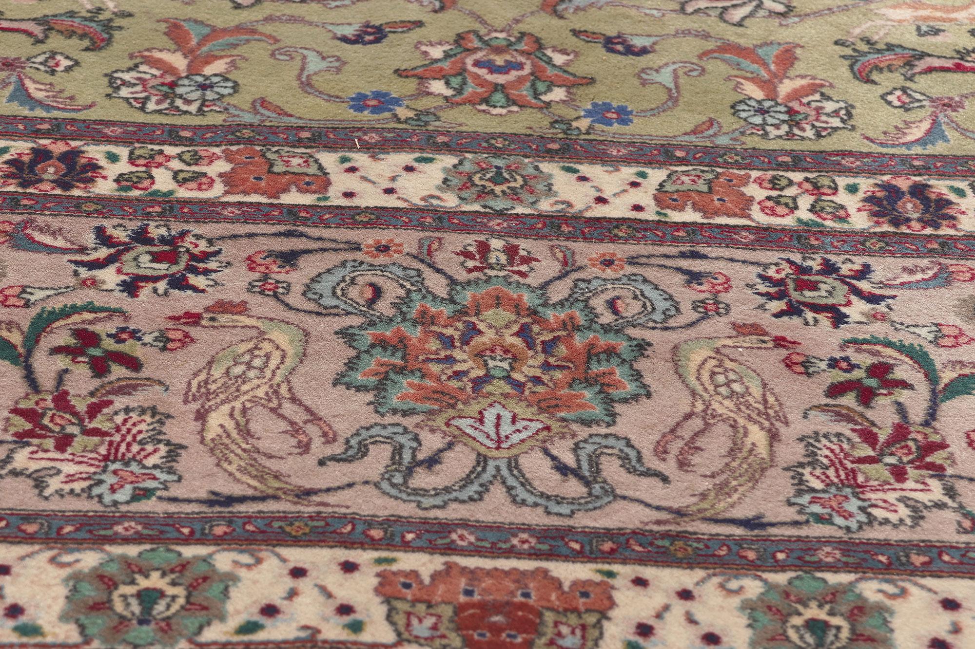 20th Century Vintage Persian Tabriz Rug, Traditional Style Meets Timeless Appeal For Sale