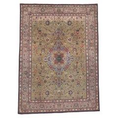 Vintage Persian Tabriz Rug, Traditional Style Meets Timeless Appeal