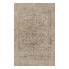 Tappeto persiano Tabriz vintage, lavato con medaglioni floreali neutri Rug 
Kilim