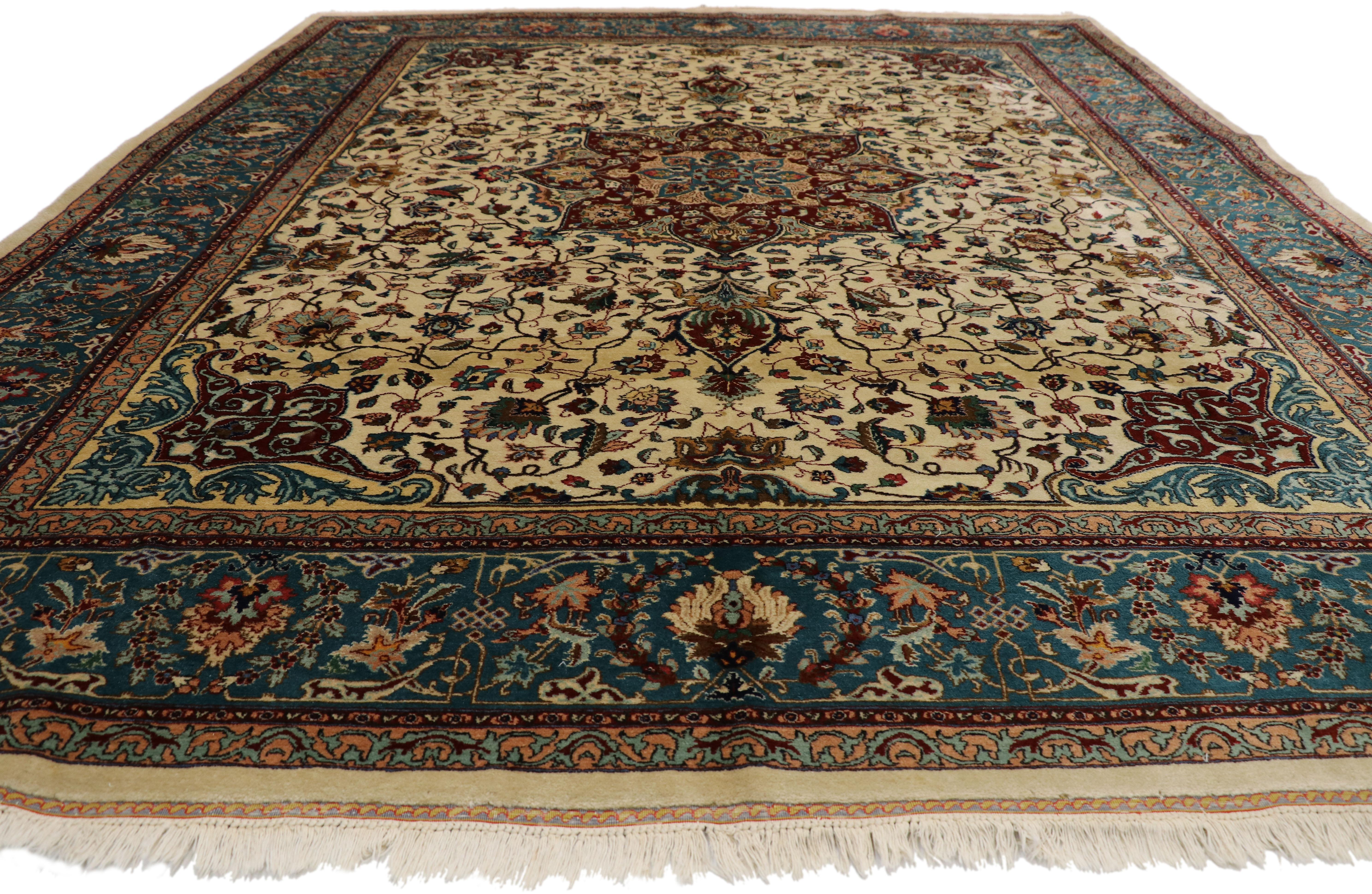 Persischer Täbriz-Teppich im venezianischen Barock-Stil (Handgeknüpft) im Angebot
