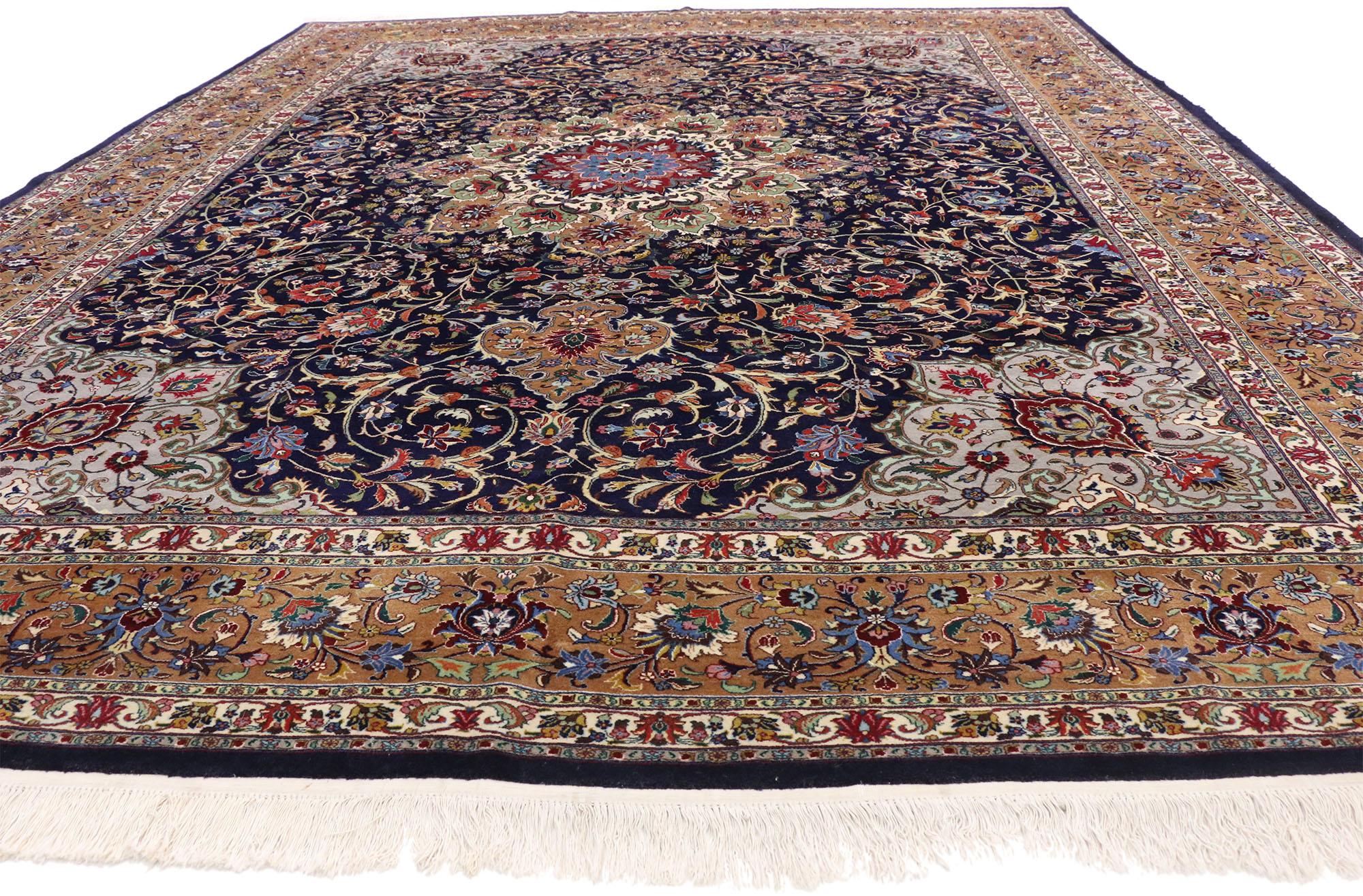 Vintage Persian Tabriz Rug with French Rococo Style 4
