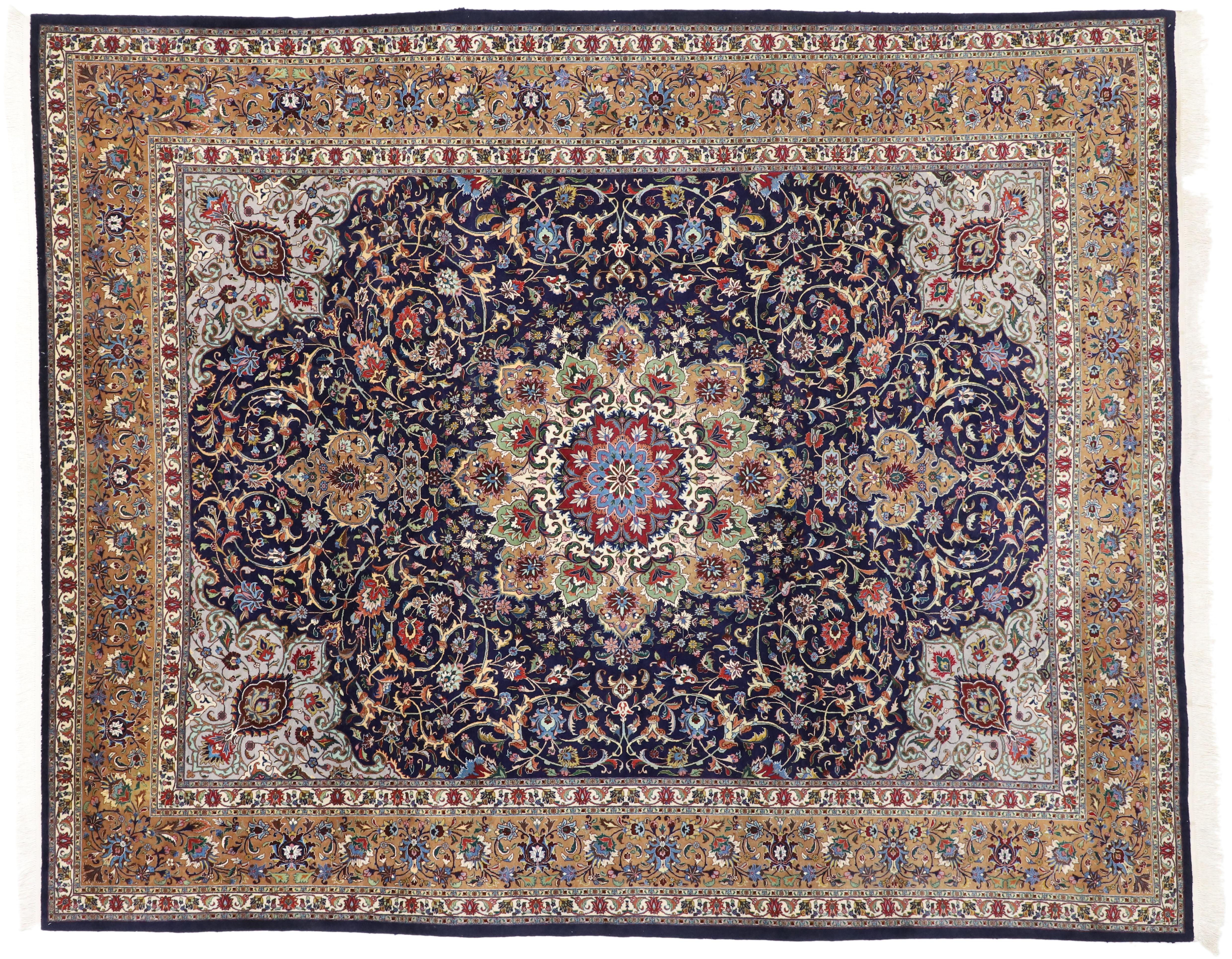 Vintage Persian Tabriz Rug with French Rococo Style 2