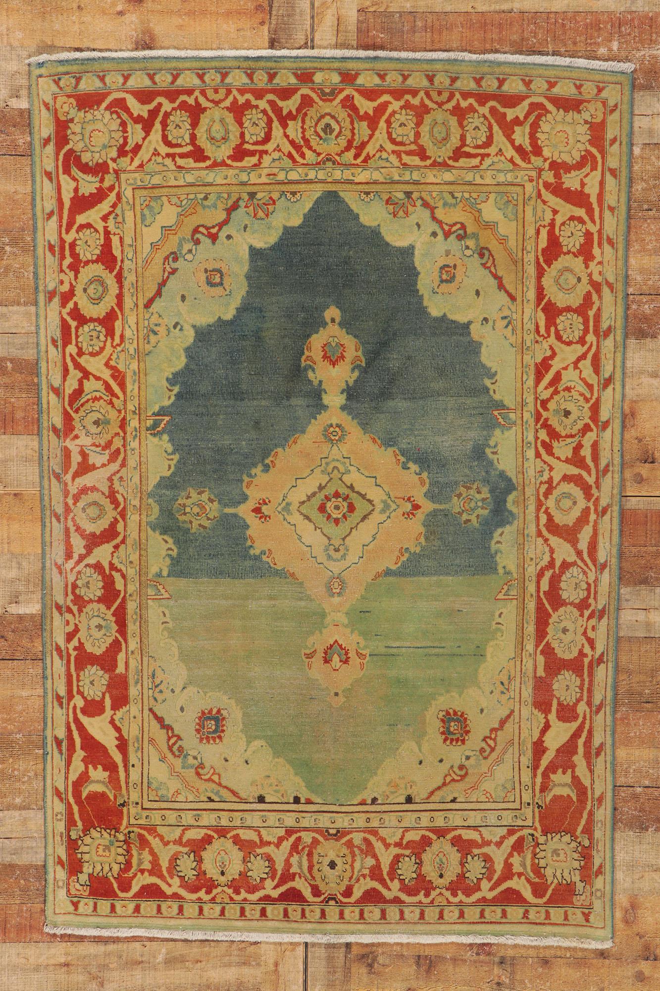 Persischer Täbris-Teppich im italienischen Renaissance-Stil im Vintage-Stil im Angebot 1