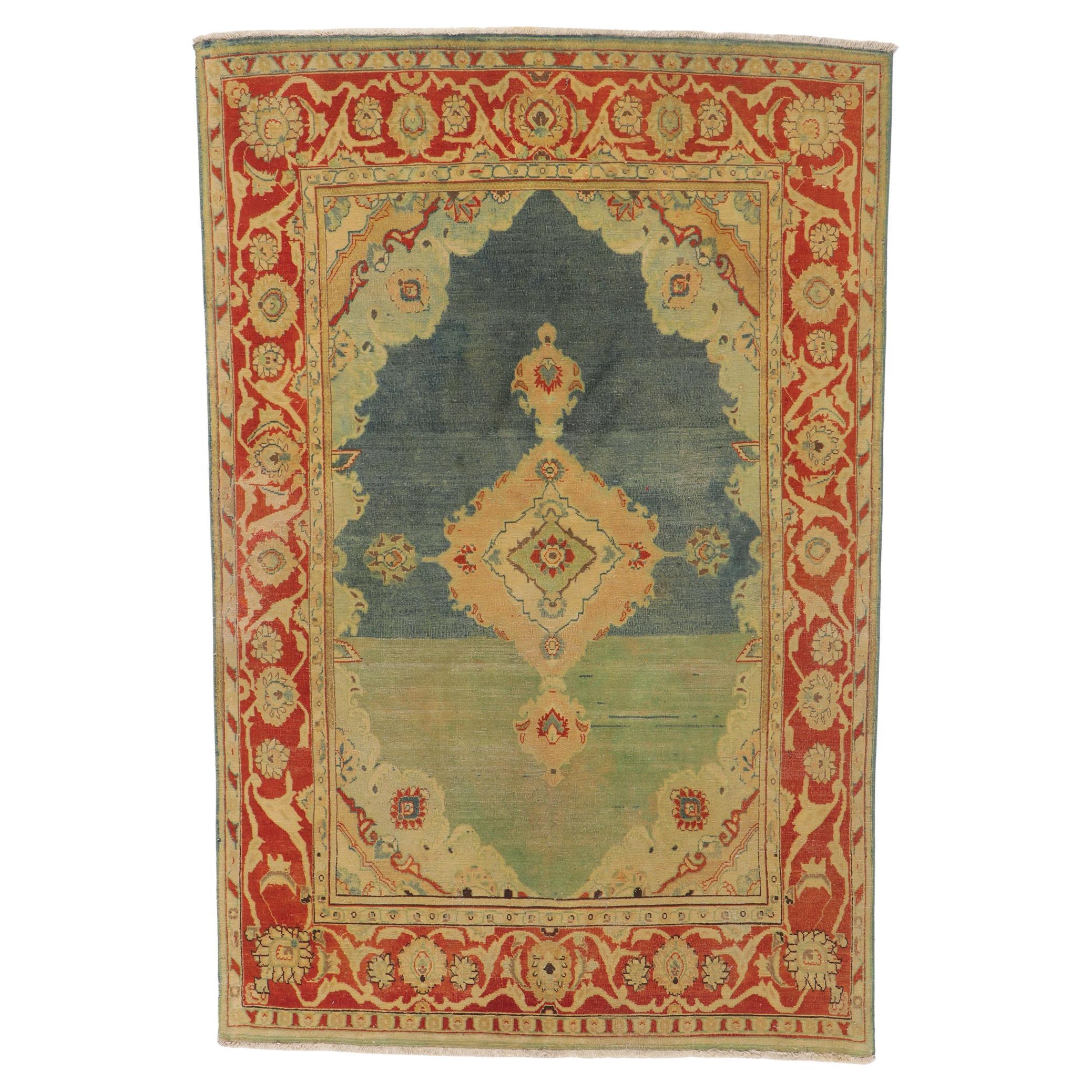 Persischer Täbris-Teppich im italienischen Renaissance-Stil im Vintage-Stil im Angebot