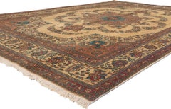 Vintage Persian Tabriz Rug, Understated Elegance Meets Italian Nonna Chic