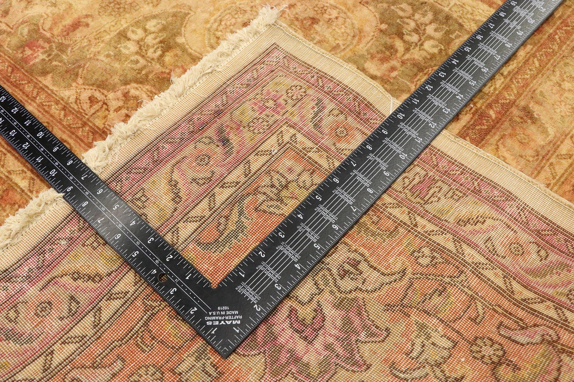 Tappeto persiano vintage Tabriz con stile rustico mediterraneo toscano In condizioni buone in vendita a Dallas, TX