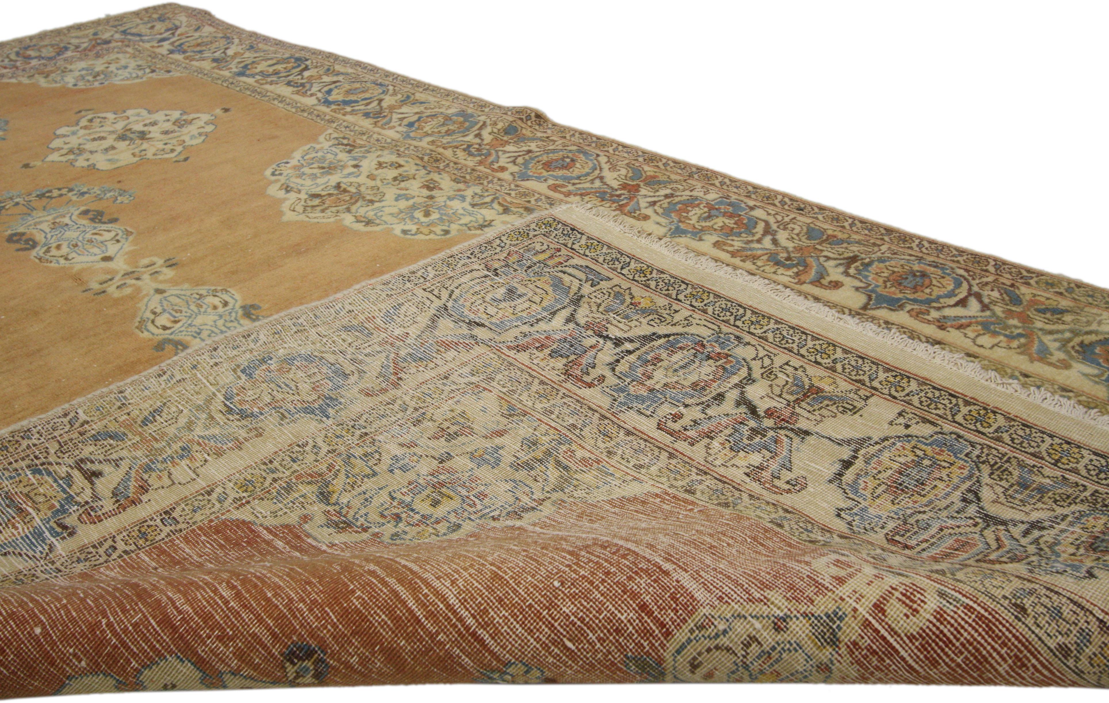 Persischer Täbriz-Teppich im schwedischen Bauernhausstil, Vintage (Handgeknüpft) im Angebot