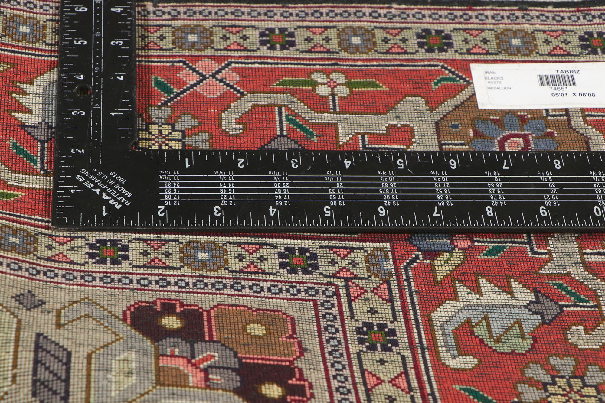 Persischer Tabriz-Teppich im traditionellen, modernen Stil (Wolle) im Angebot