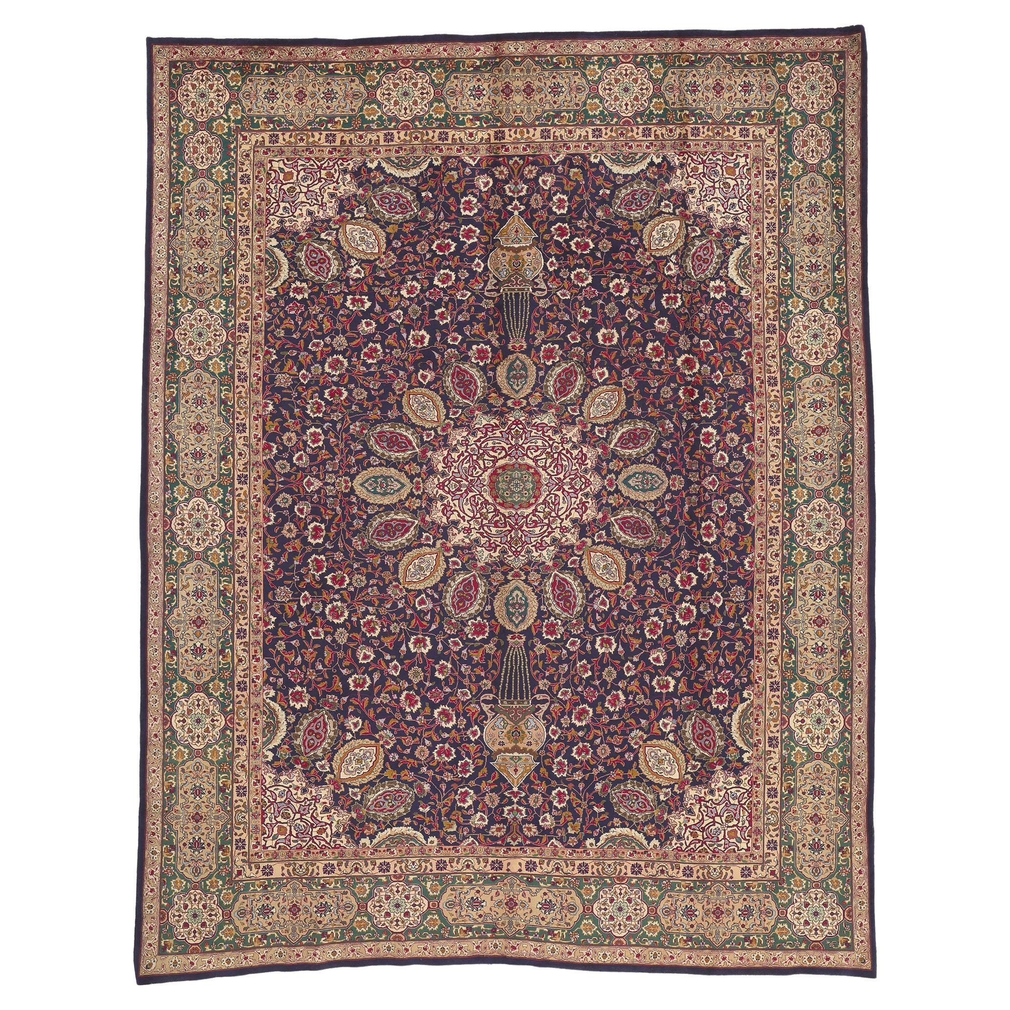 Alfombra Persa Tabriz Vintage, la elegancia atemporal se une a la riqueza histórica