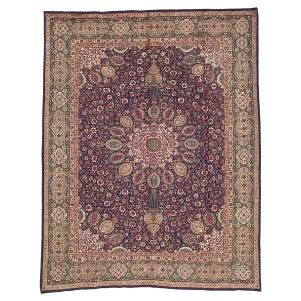 Vintage Persian Tabriz Rug, Timeless Elegance Meets Historical Richness ...