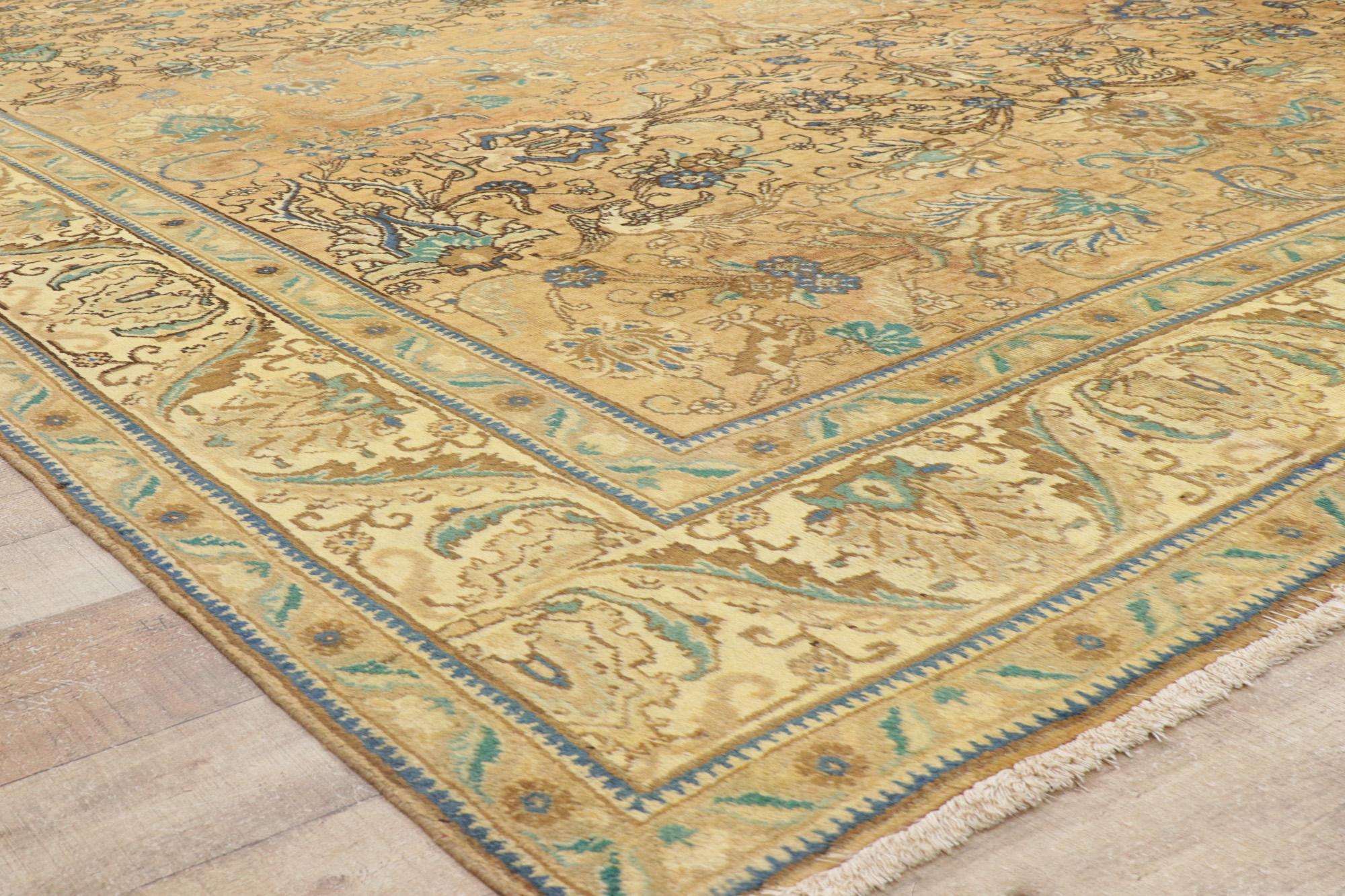 Tappeto persiano Tabriz del 1950, 10'00 x 12'09 in vendita 4