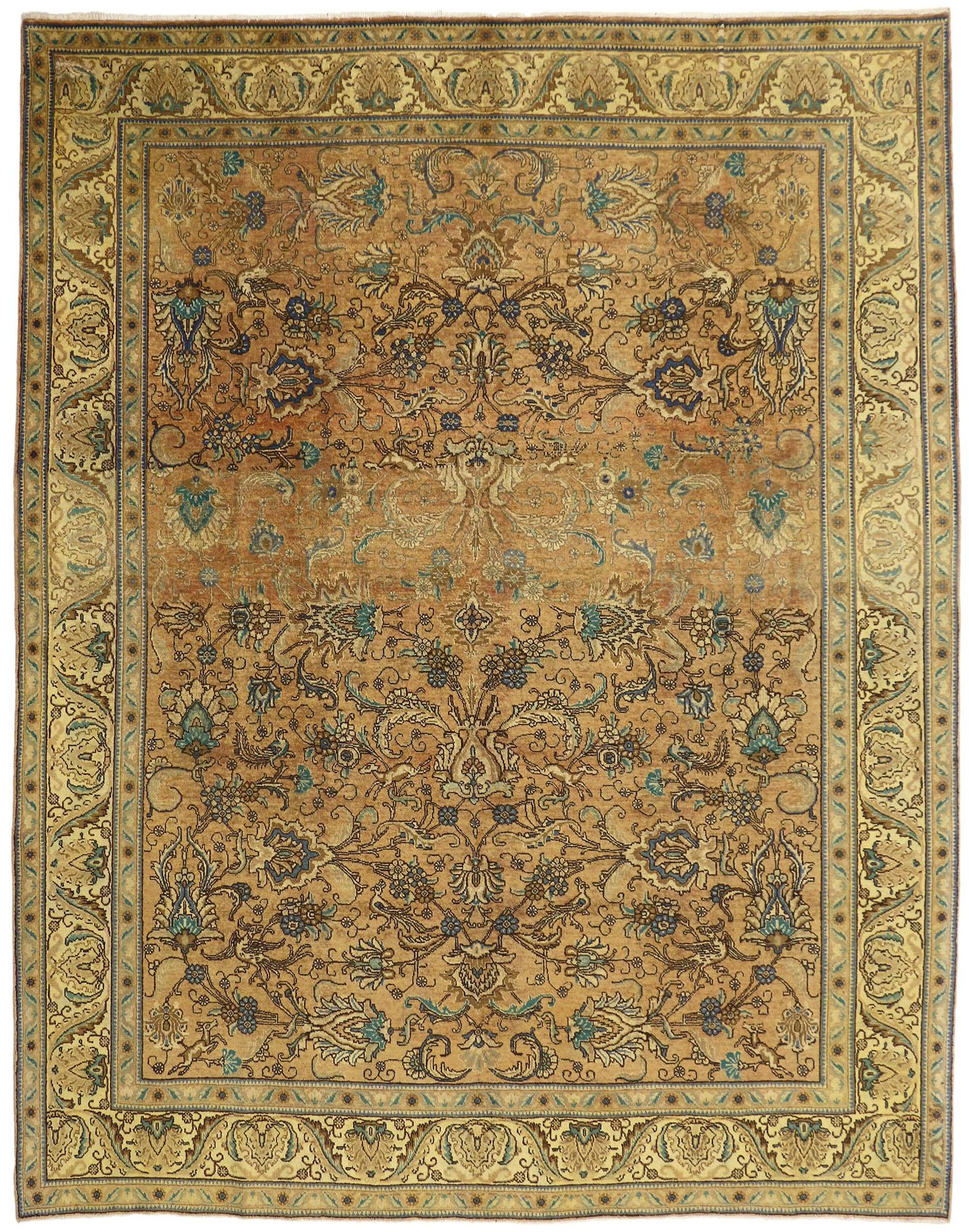 Tappeto persiano Tabriz del 1950, 10'00 x 12'09 in vendita 5