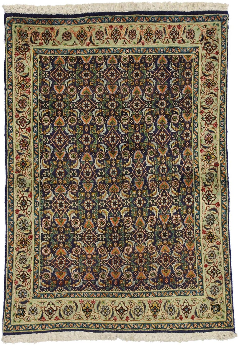 Vintage Persian Tabriz Rug with Traditional Style For Sale at 1stDibs