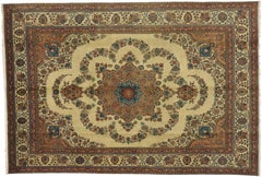 Vintage Persian Tabriz Rug with Traditional Style