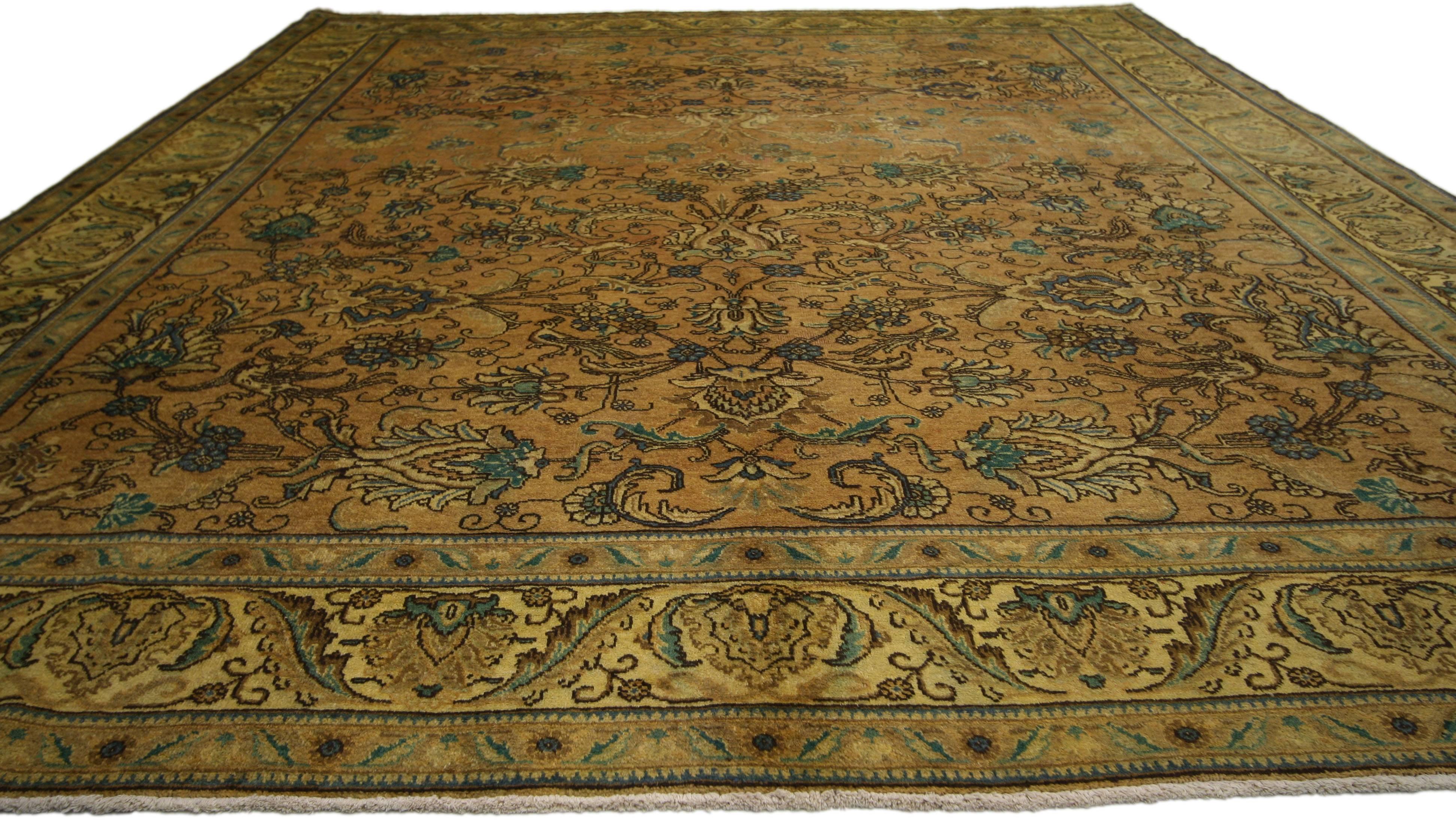 Persiano Tappeto persiano Tabriz del 1950, 10'00 x 12'09 in vendita