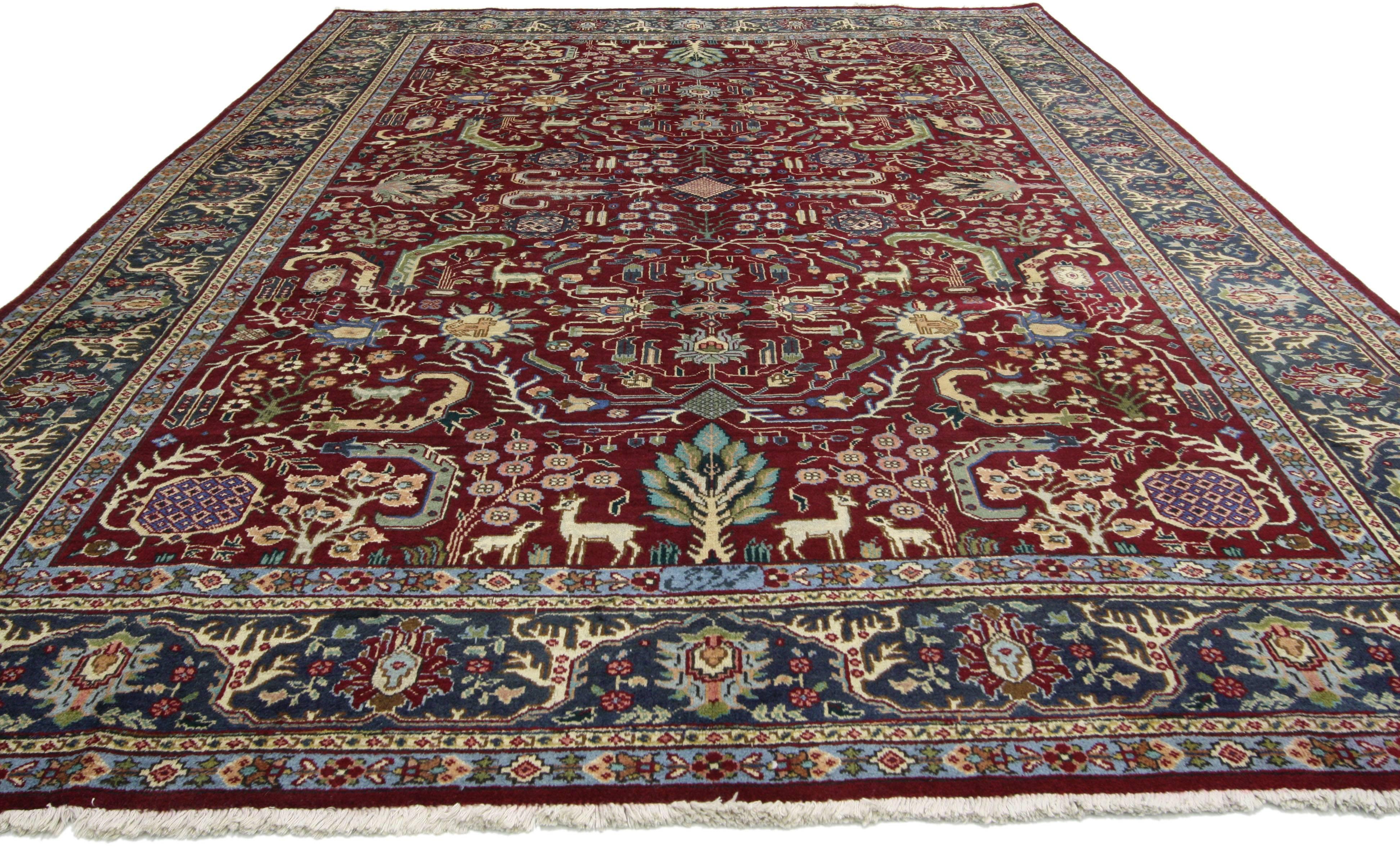 Persischer Täbris-Teppich im traditionellen Kolonial- und Federal-Stil (Handgeknüpft) im Angebot