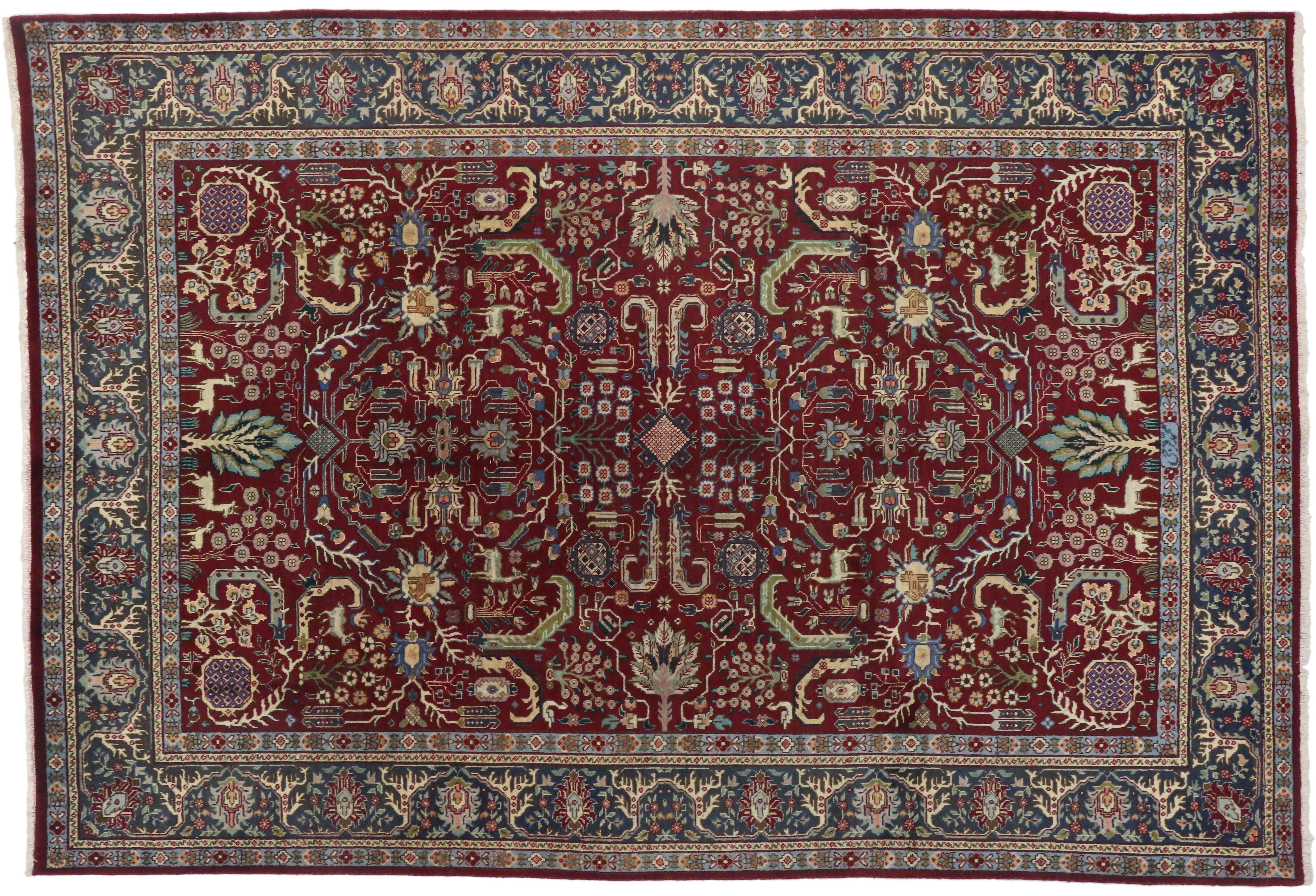 Persischer Täbris-Teppich im traditionellen Kolonial- und Federal-Stil (20. Jahrhundert) im Angebot