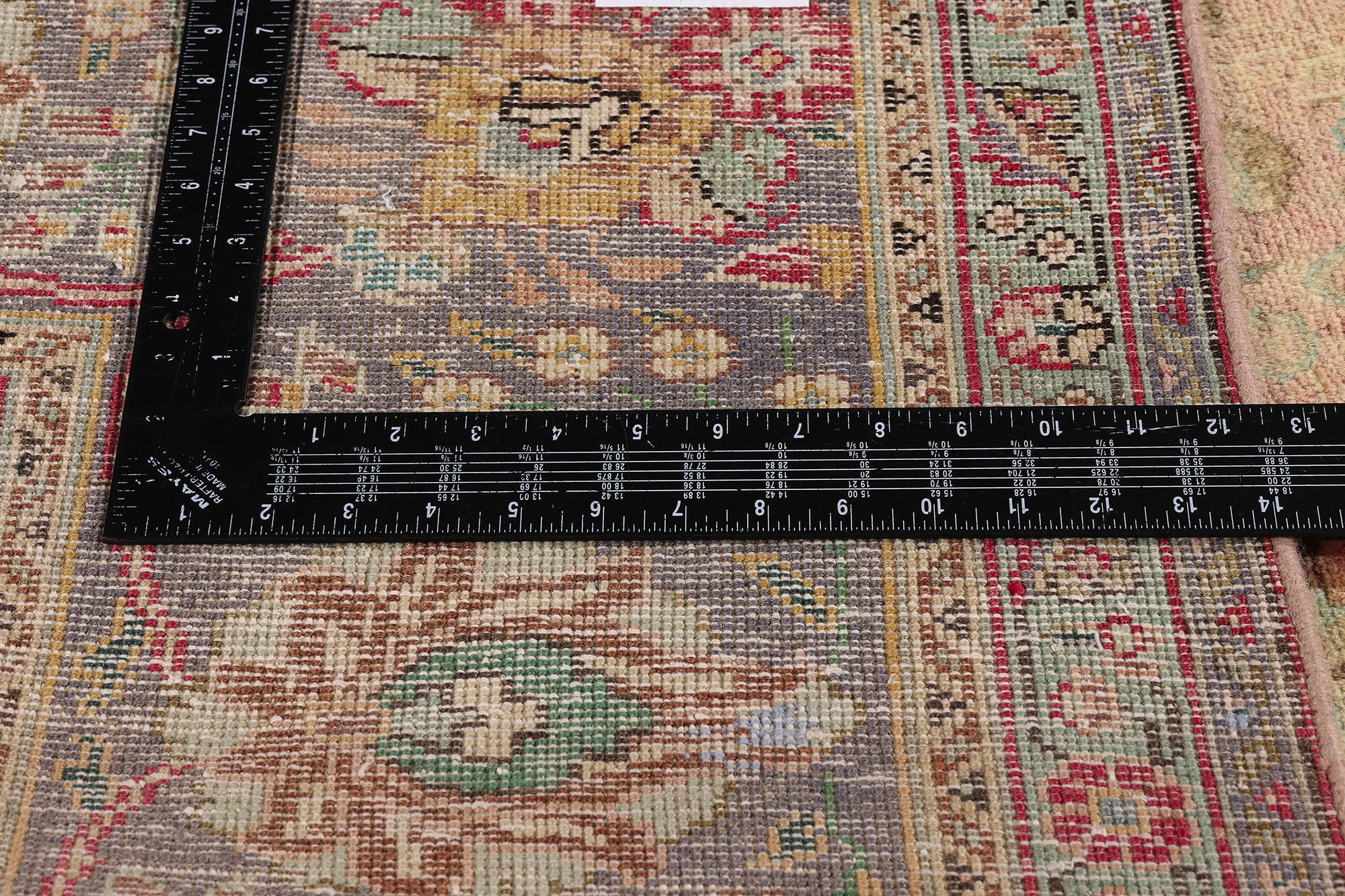 Tappeto persiano Tabriz vintage con stile tradizionale in vendita 2