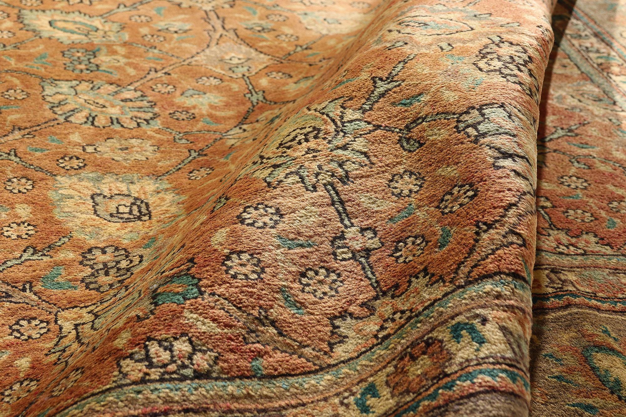 Tappeto persiano Tabriz vintage con stile tradizionale in vendita 1