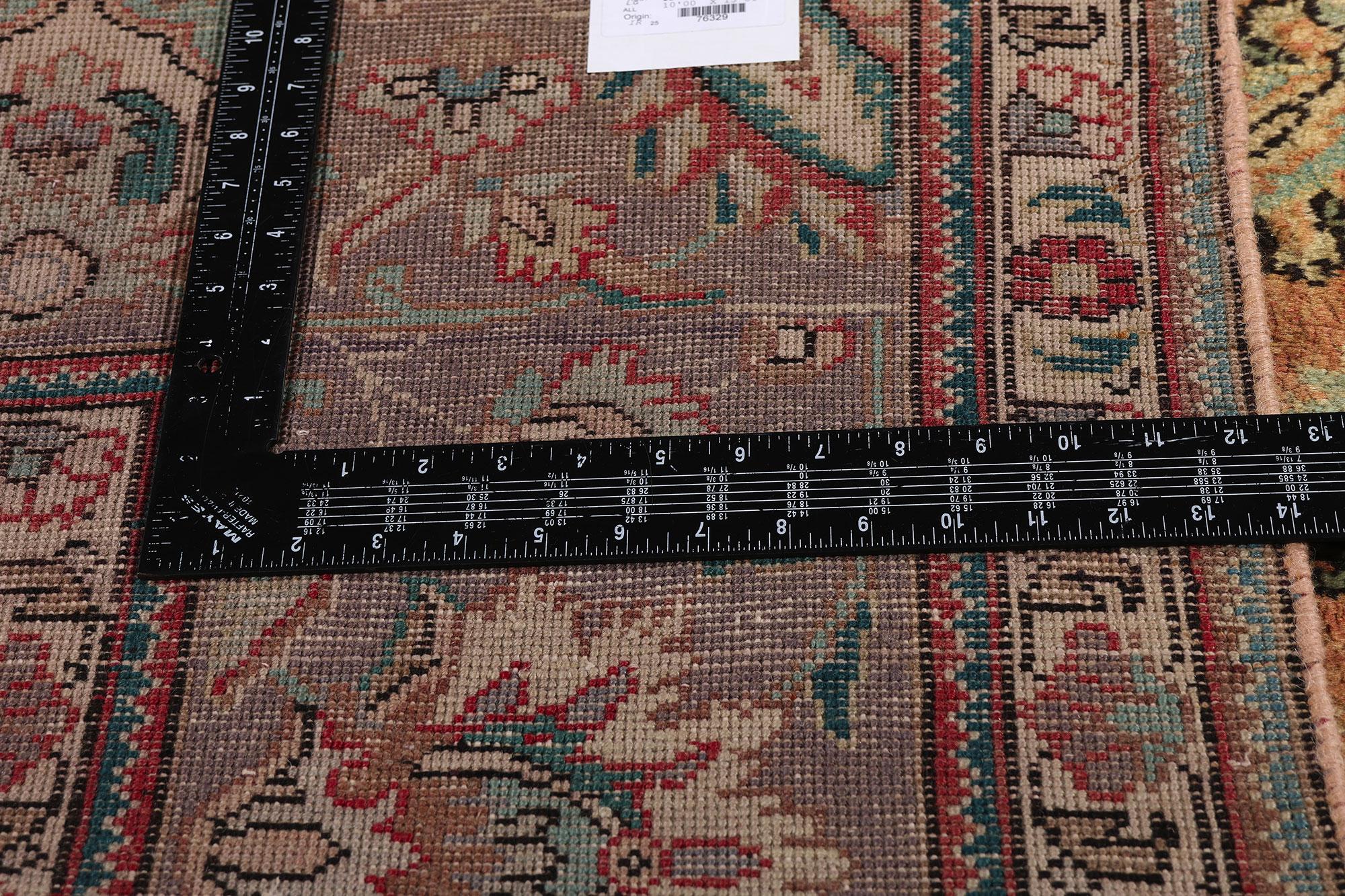 Tappeto persiano Tabriz vintage con stile tradizionale in vendita 2