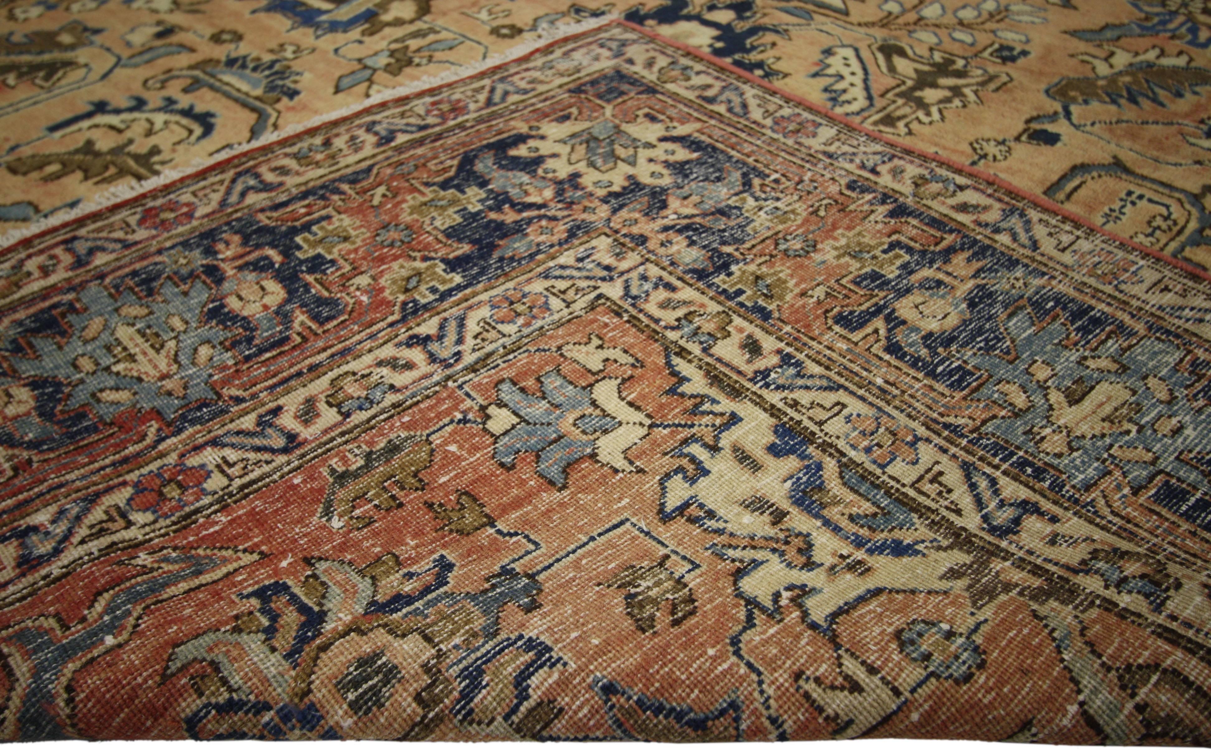 Vintage Persian Tabriz Rug with Traditional Style 3