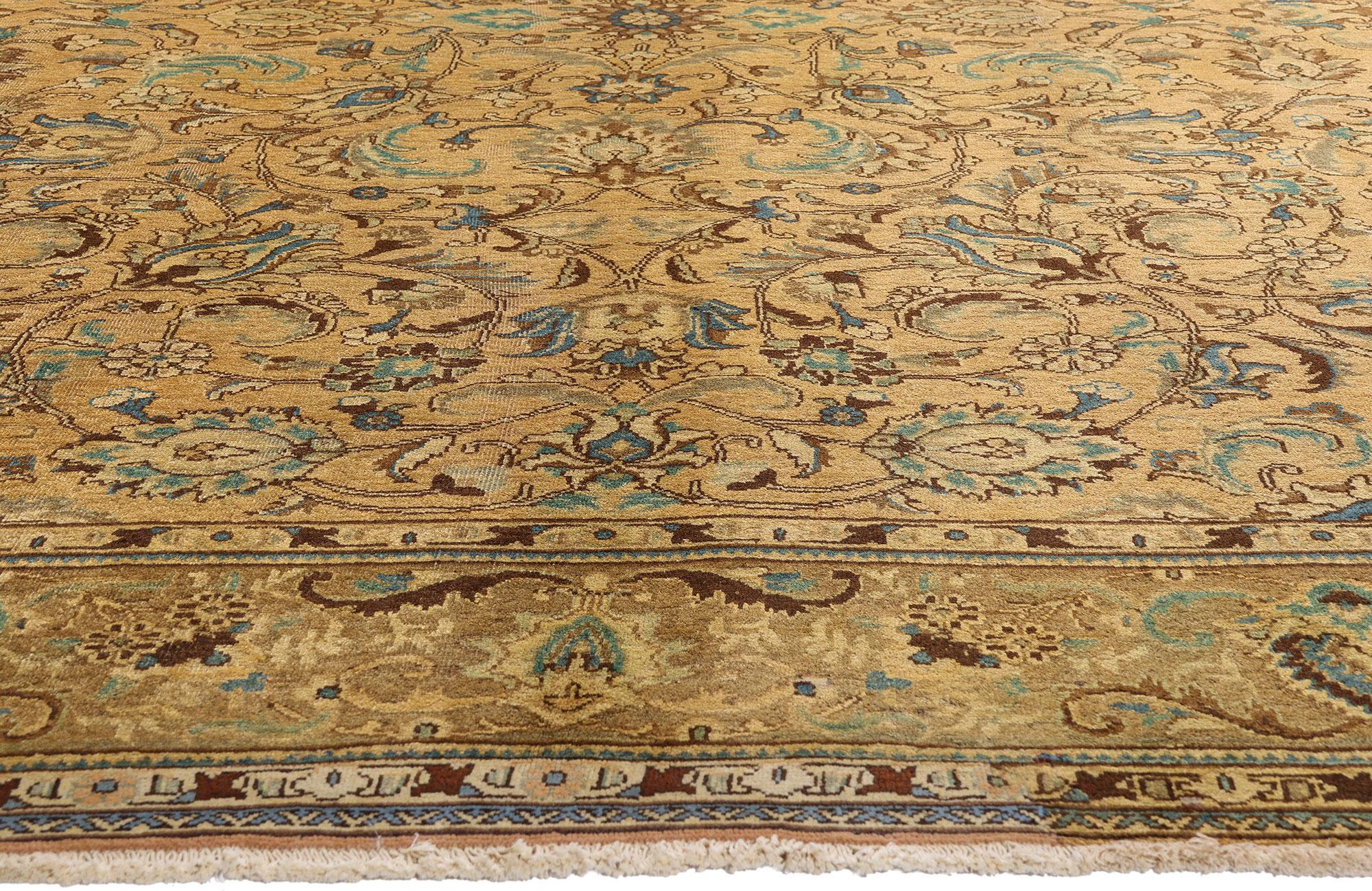 Persischer Täbriz-Teppich im traditionellen Stil, Vintage (Wolle) im Angebot