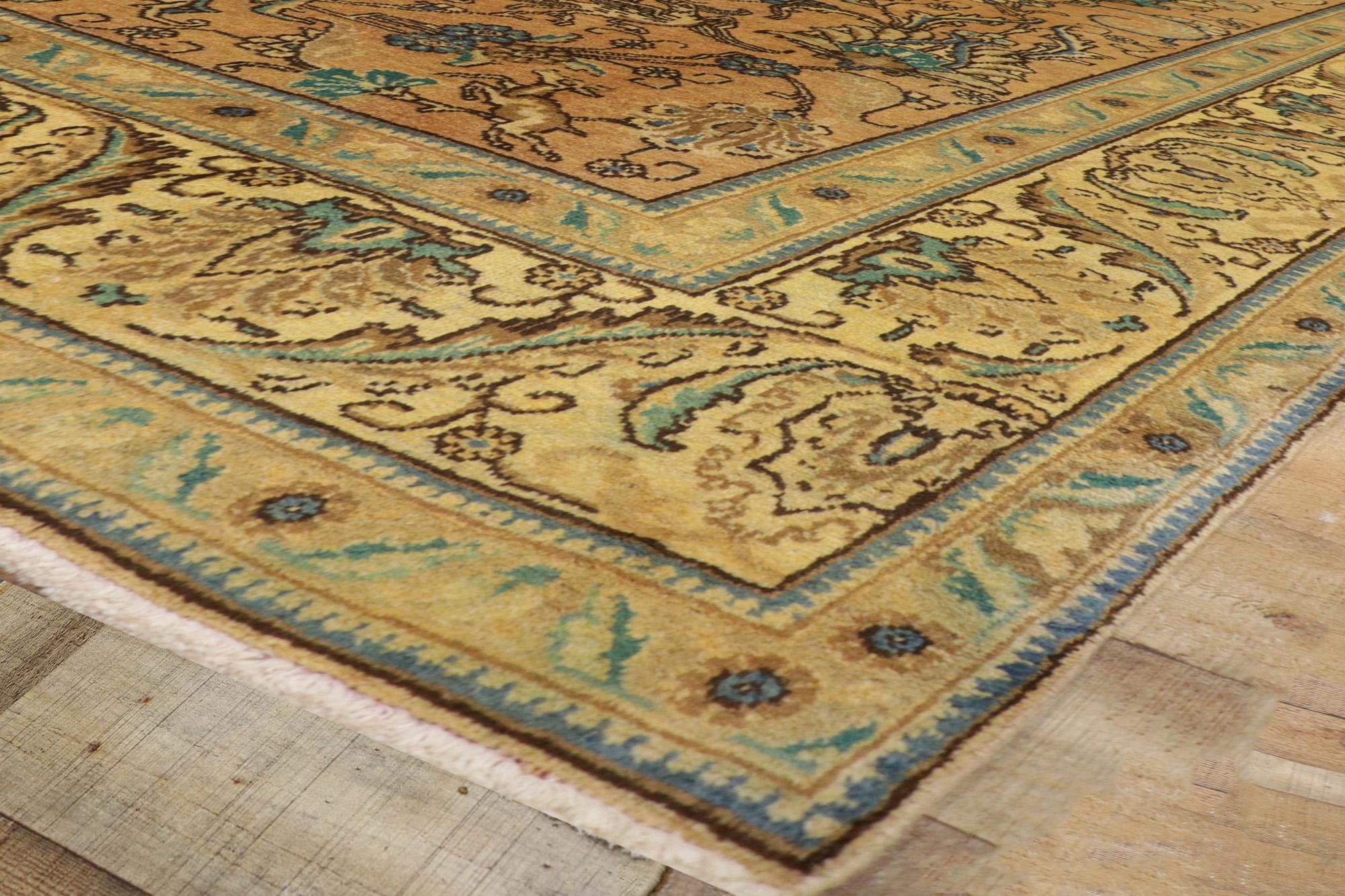 Tappeto persiano Tabriz del 1950, 10'00 x 12'09 in vendita 3