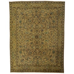Tappeto persiano Tabriz vintage con stile tradizionale