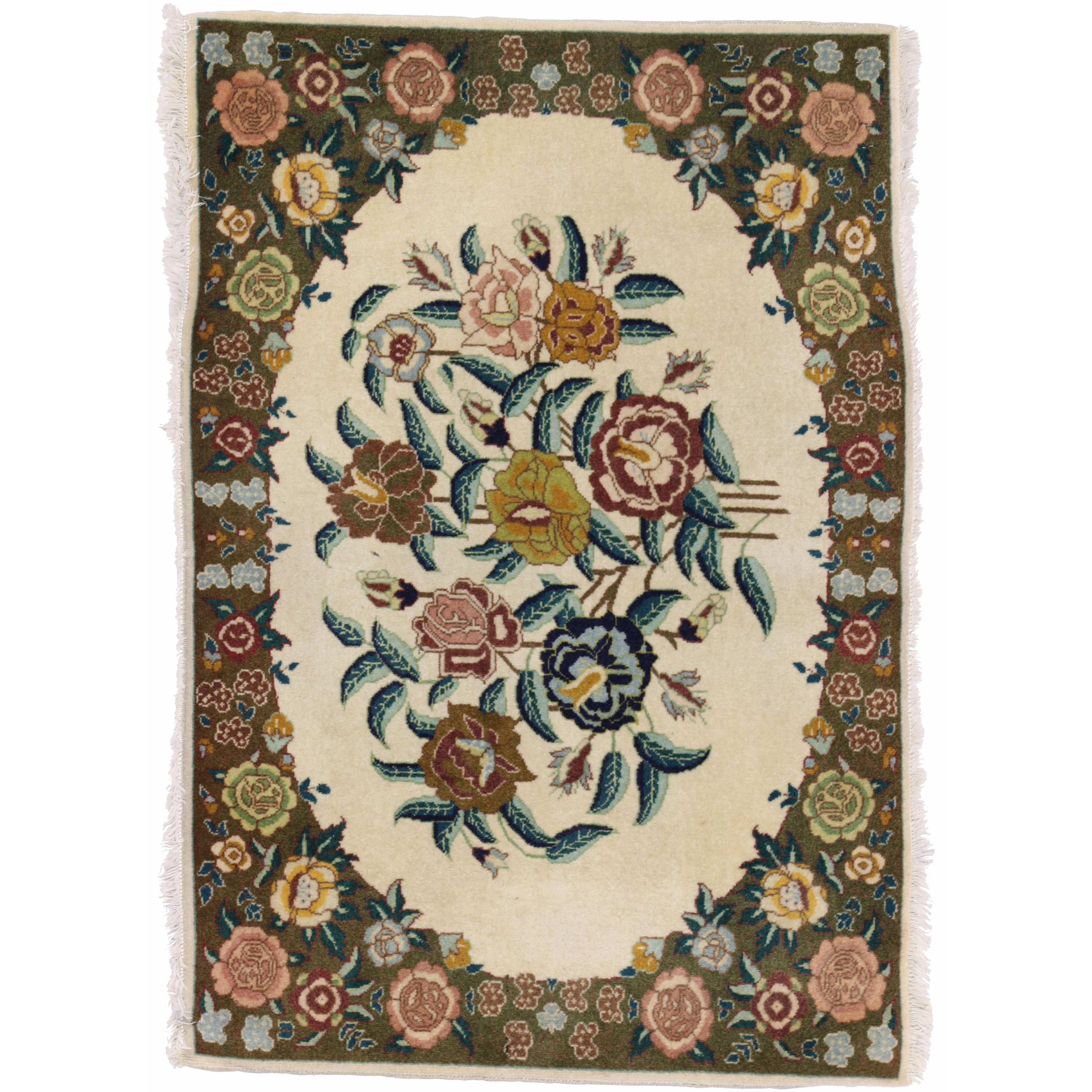 Persischer Täbris-Teppich im traditionellen Stil, Vintage