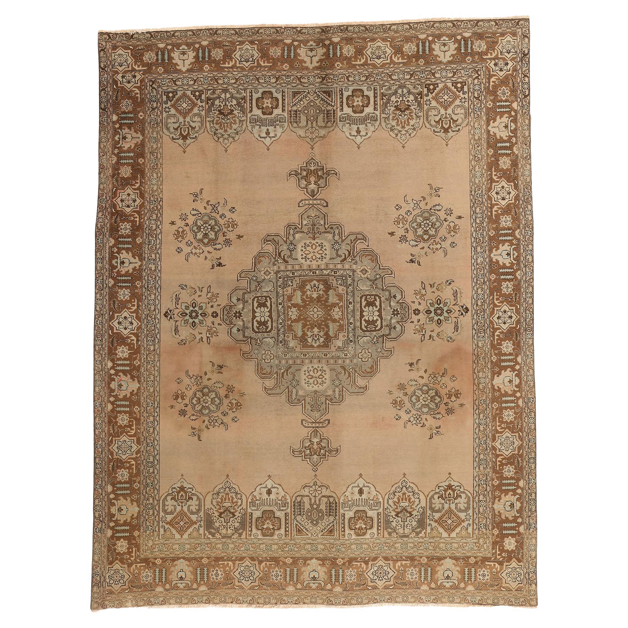 Persischer Täbris-Teppich im traditionellen Stil, Vintage
