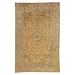 Tappeto persiano Tabriz vintage con stile tradizionale