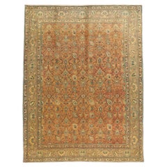 Tappeto persiano Tabriz vintage con stile tradizionale